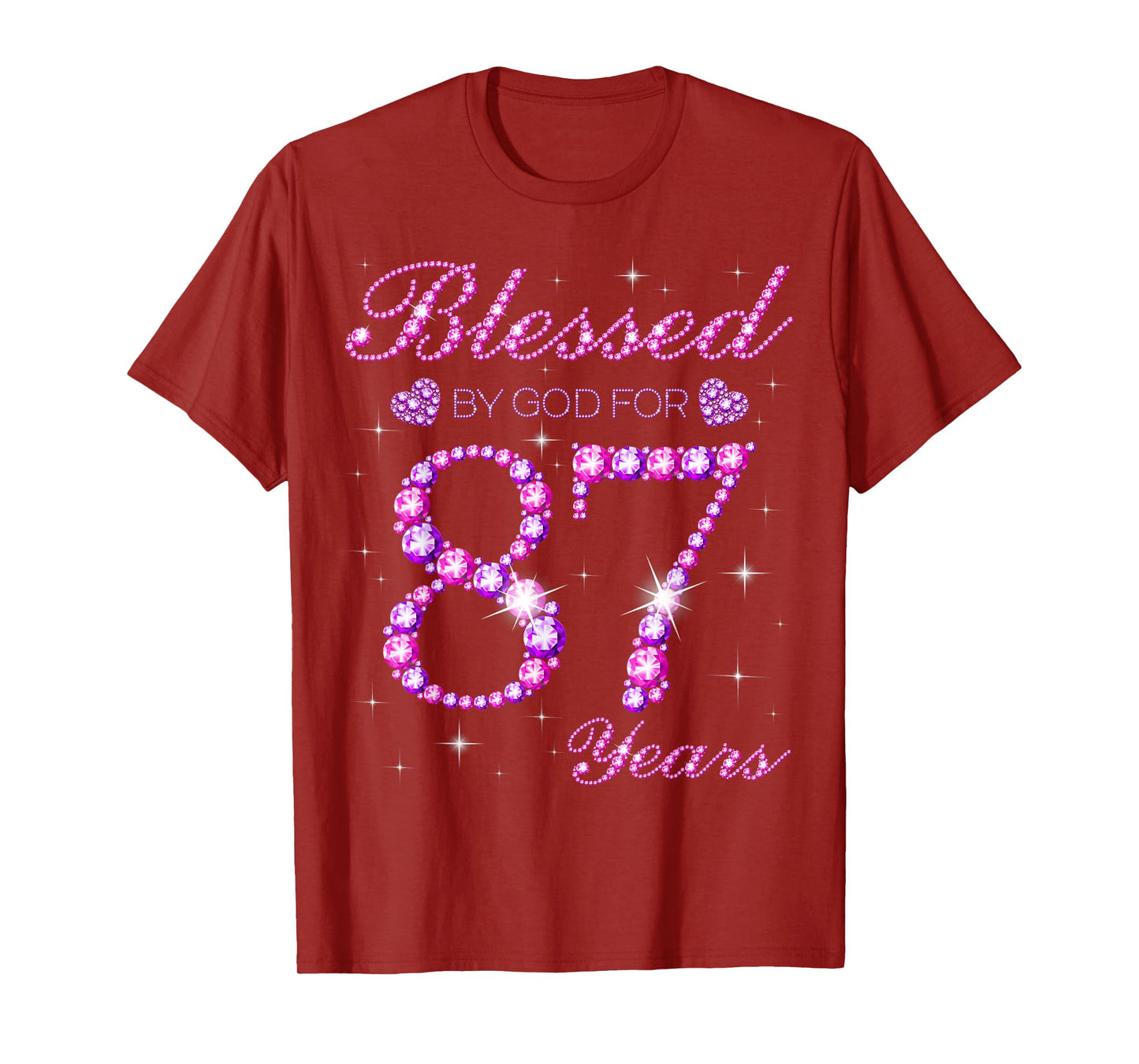 Blessed by God for 87 Years Old 87th Birthday Party T-Shirt