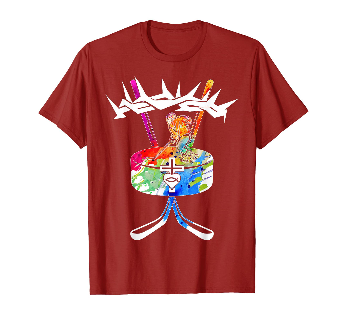 Religious Jesus ICE Hockey Christian GOD ICE Hockey T-Shirt