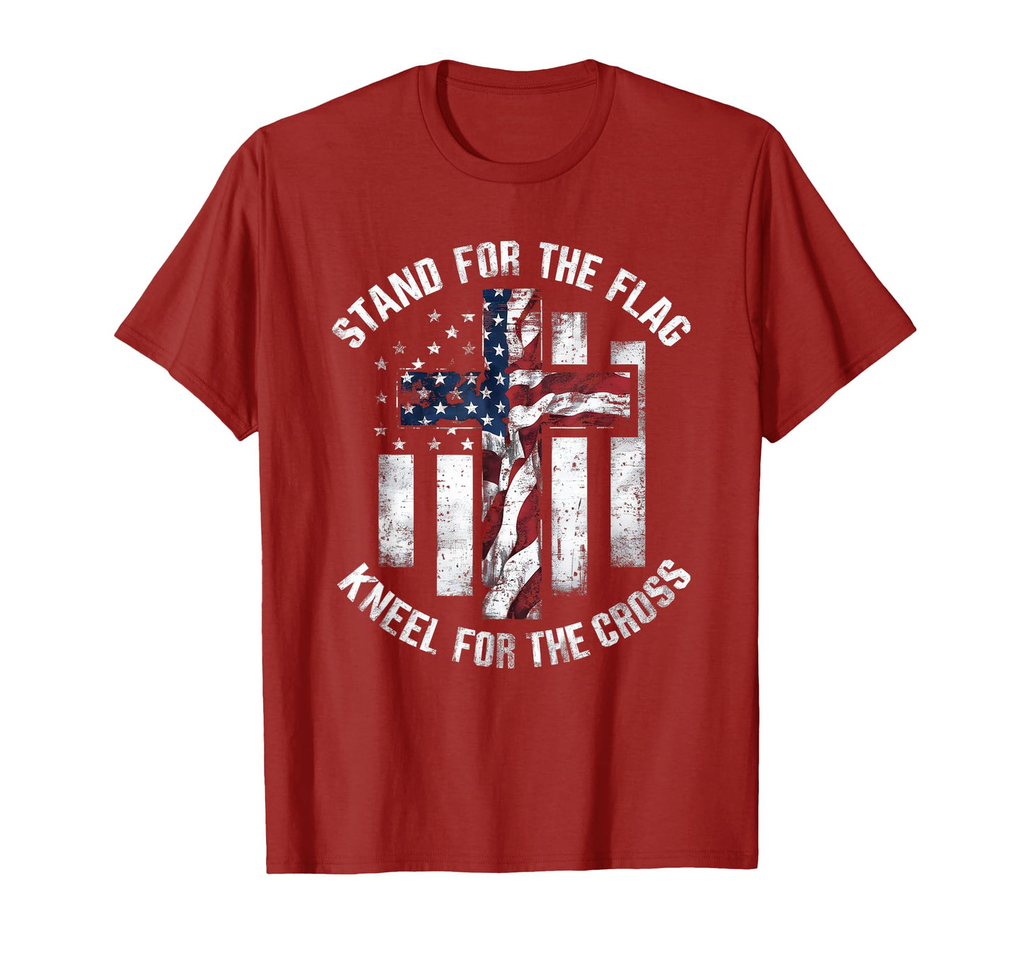 Patriot USA Flag Religious Quote 4th of July Christian Faith T-Shirt for Women Men