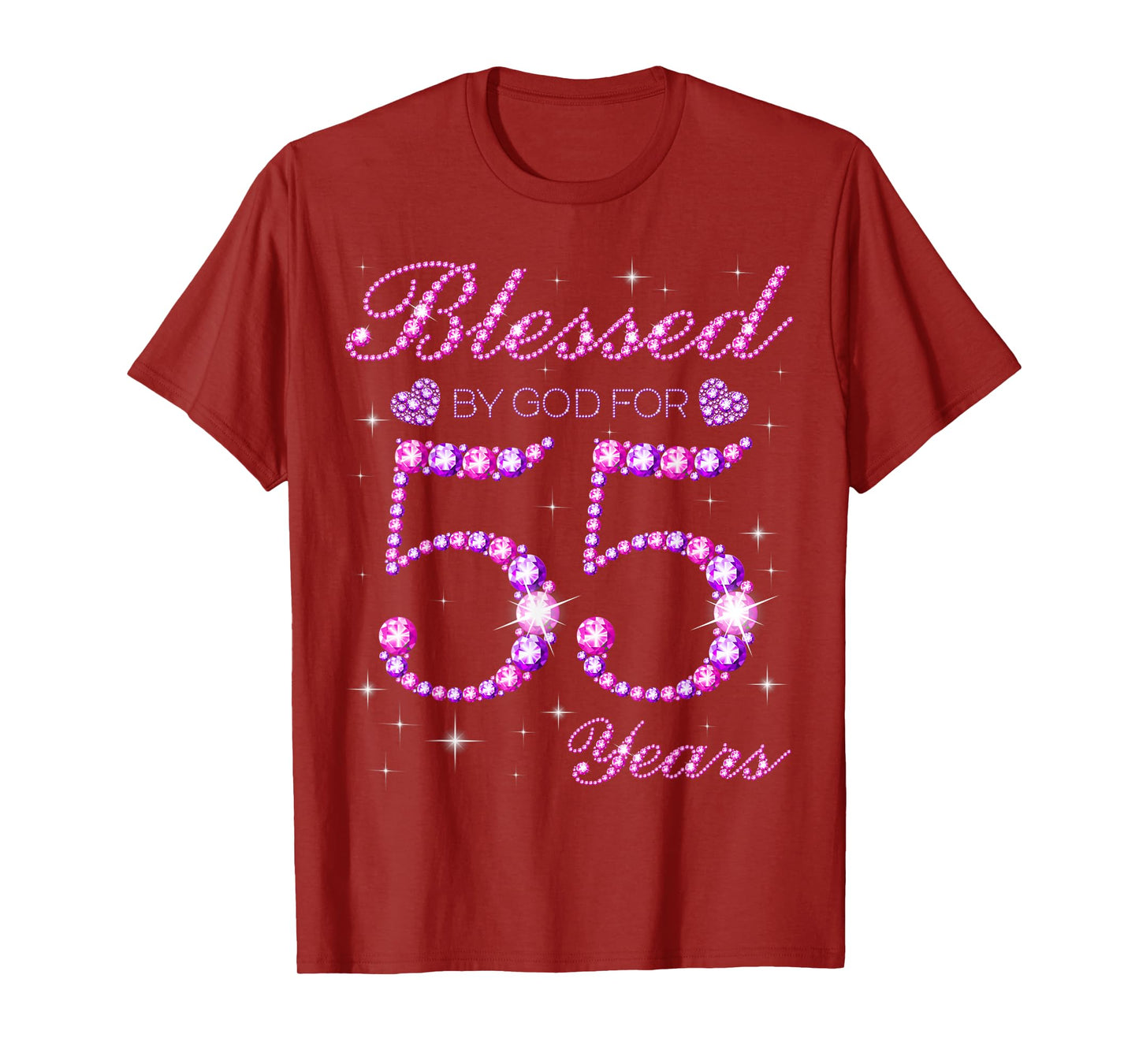Blessed by God for 55 Years Old 55th Birthday Party T-Shirt