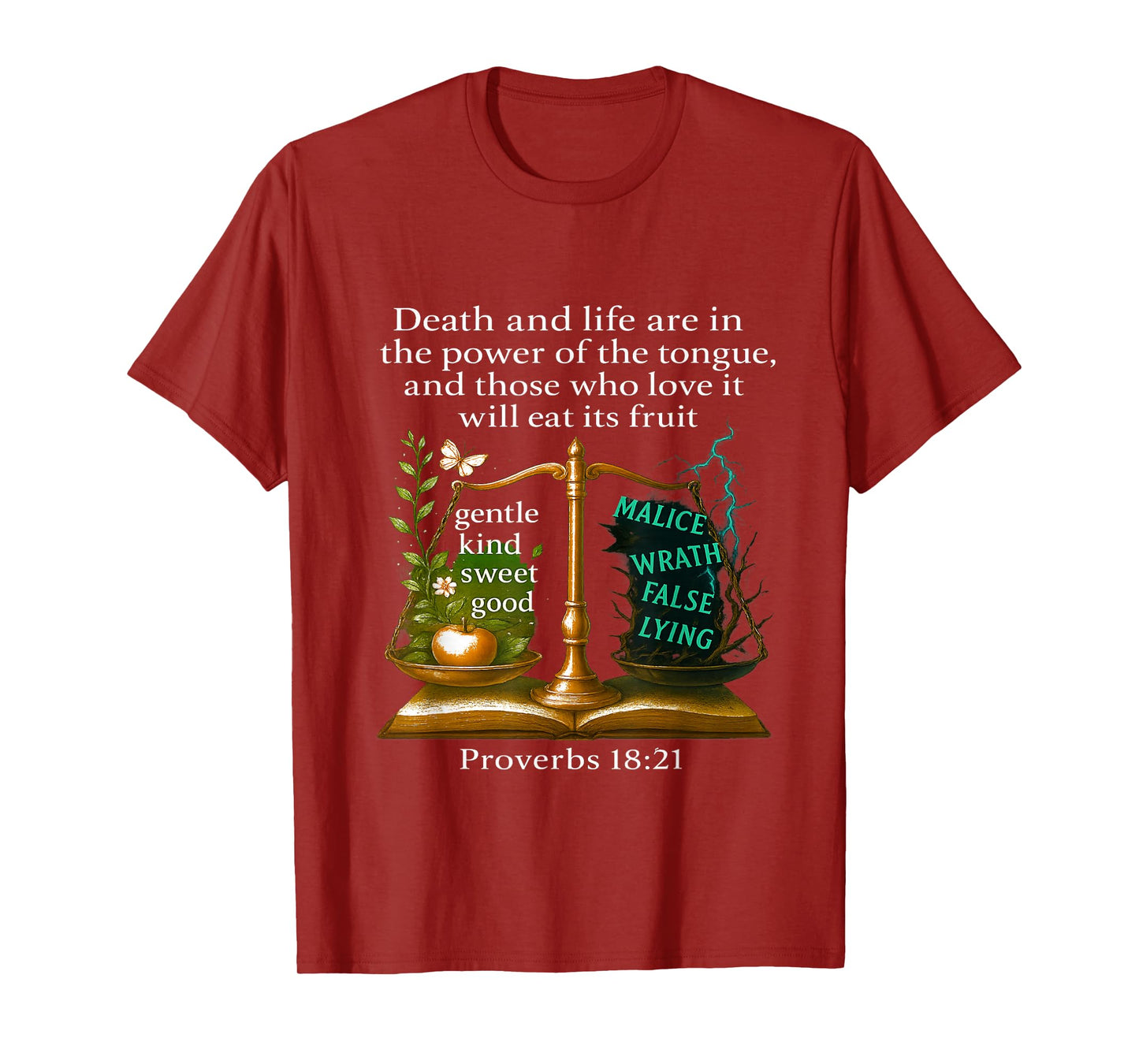 Proverbs 18:21 Bible Verse T-Shirt