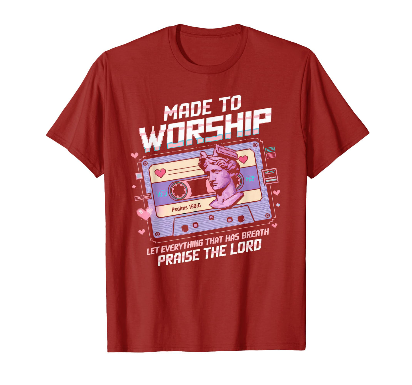 Worship Tshirt Christian Music Retro Cassette Psalms 150:6 T-Shirt