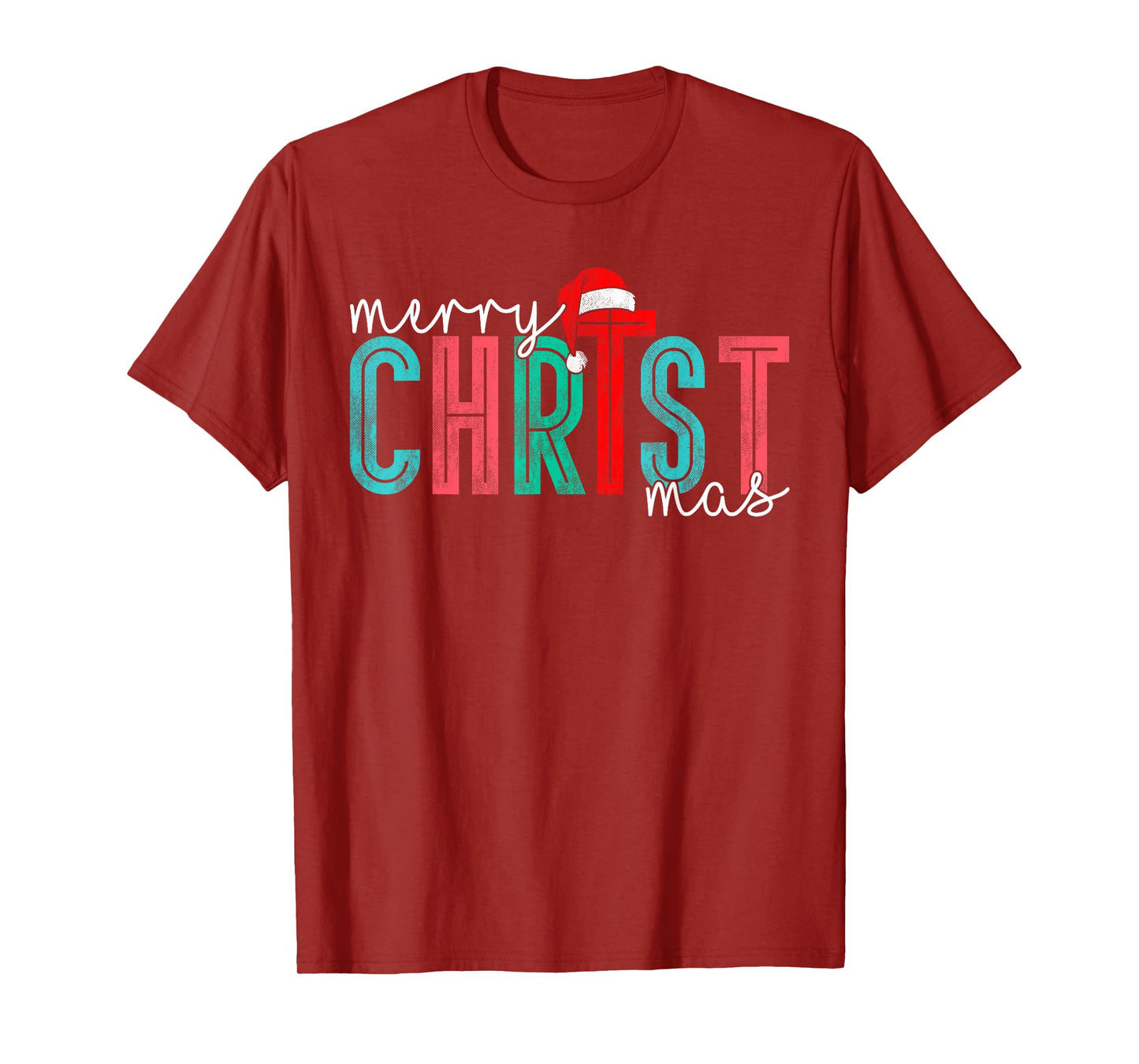 Merry Christ Mas Christian God Matching Christmas Family Tee T-Shirt