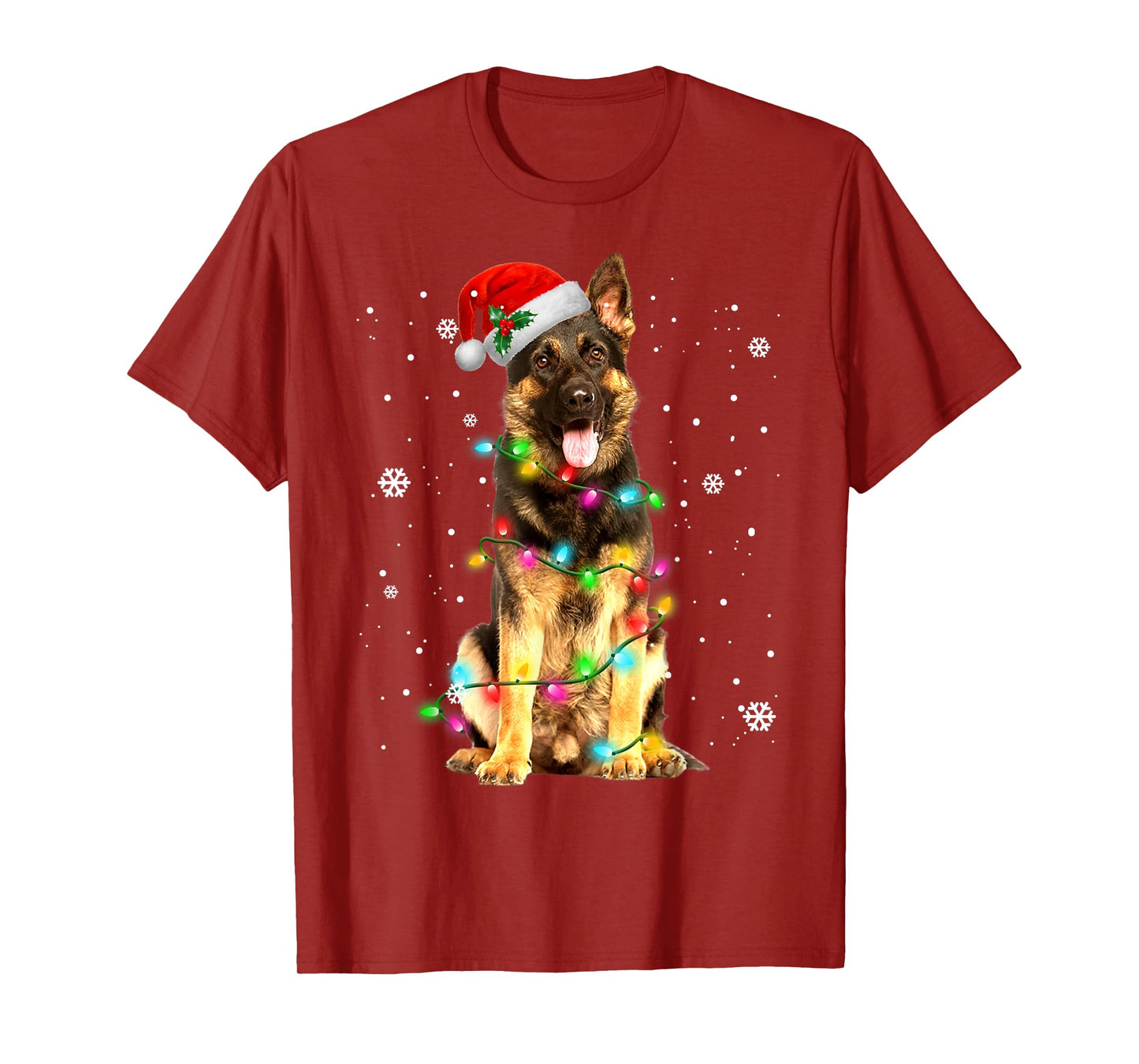 German Shepherd Dog Tree Christmas Sweater Xmas Dogs Gifts T-Shirt