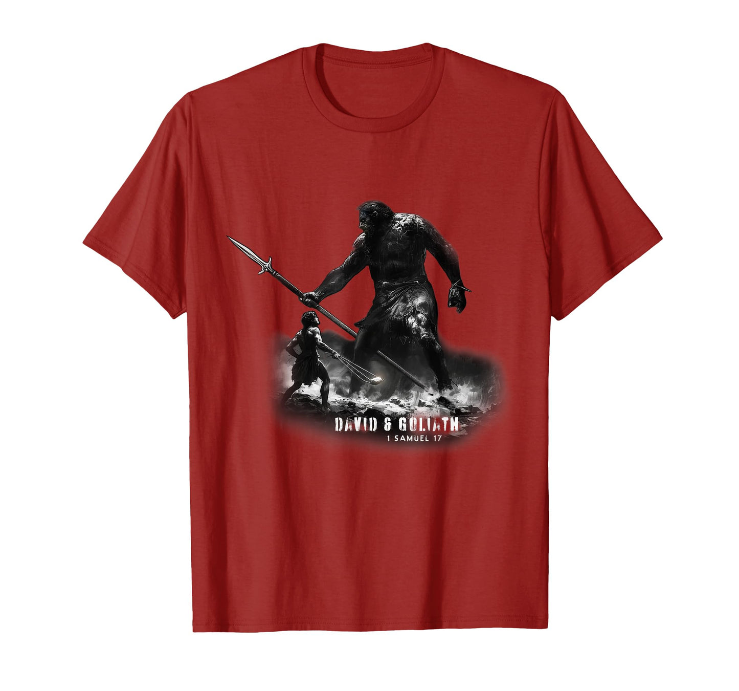 David & Goliath, Faith Overcomes All - Biblical Stories T-Shirt