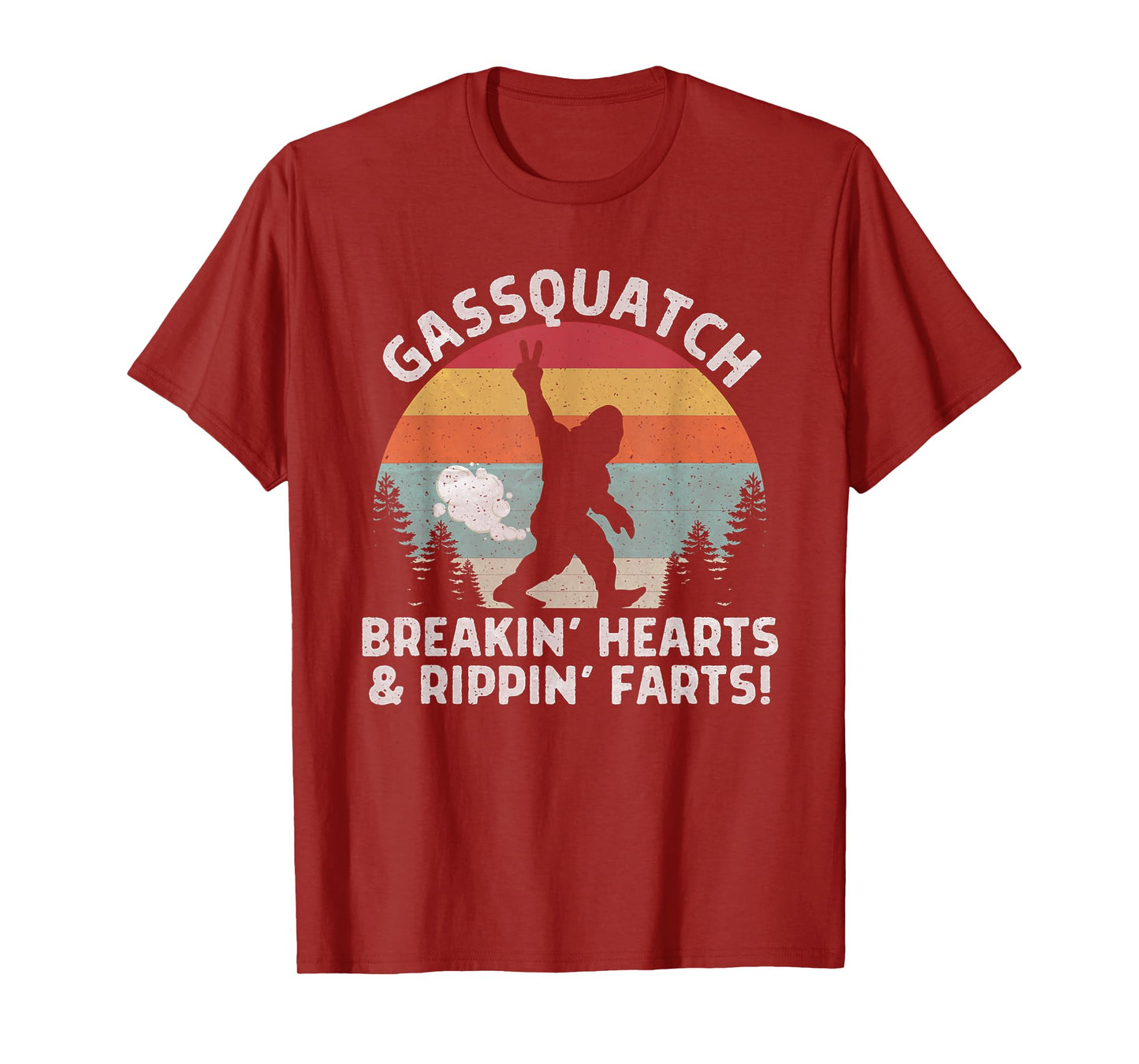 Farting Bigfoot Breaking Hearts And Ripping Farts Sasquatch T-Shirt