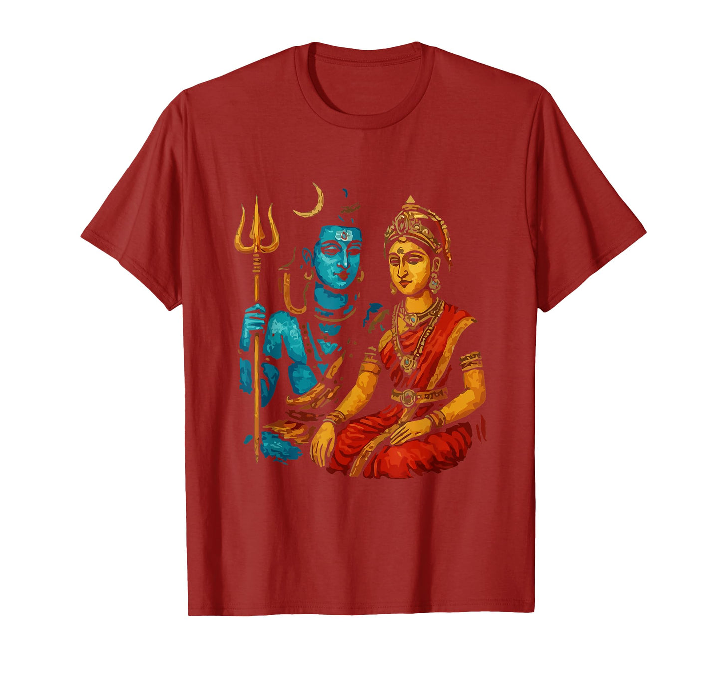 Lord Shiva Durga Hindu God Mahadeva Goddess Parvati T-Shirt