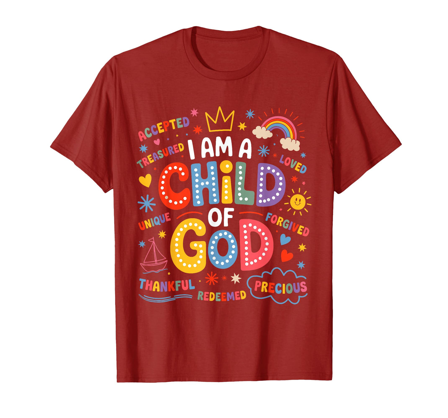 I Am A Child of Groovy God Christian Jesus Faith Bible Verse T-Shirt
