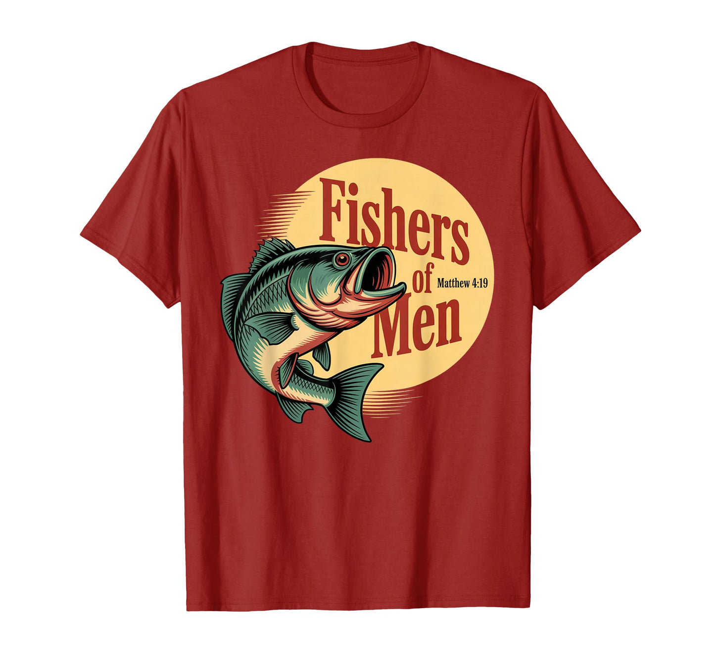 Christian Angler Fishers of Men Matthew 4 19 Verse T-Shirt