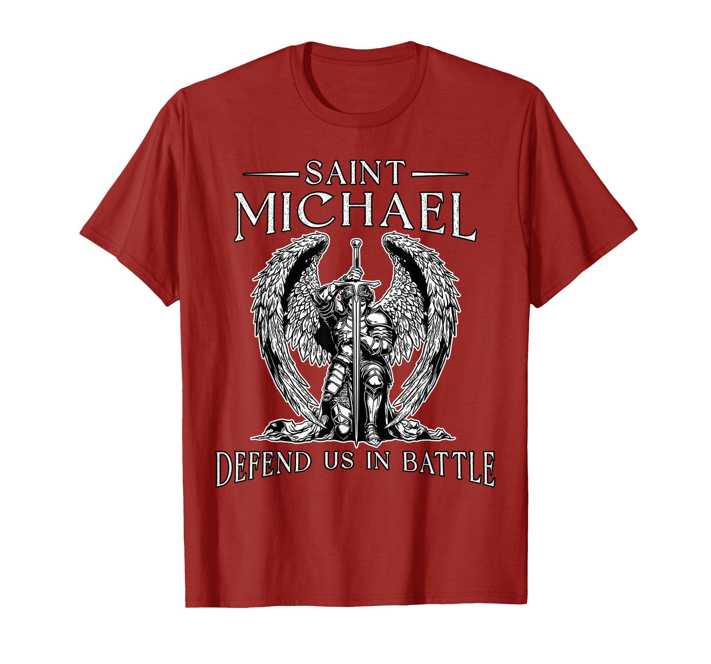 Saint Michael Prayer Defend Battle Catholic Christian Faith T-Shirt