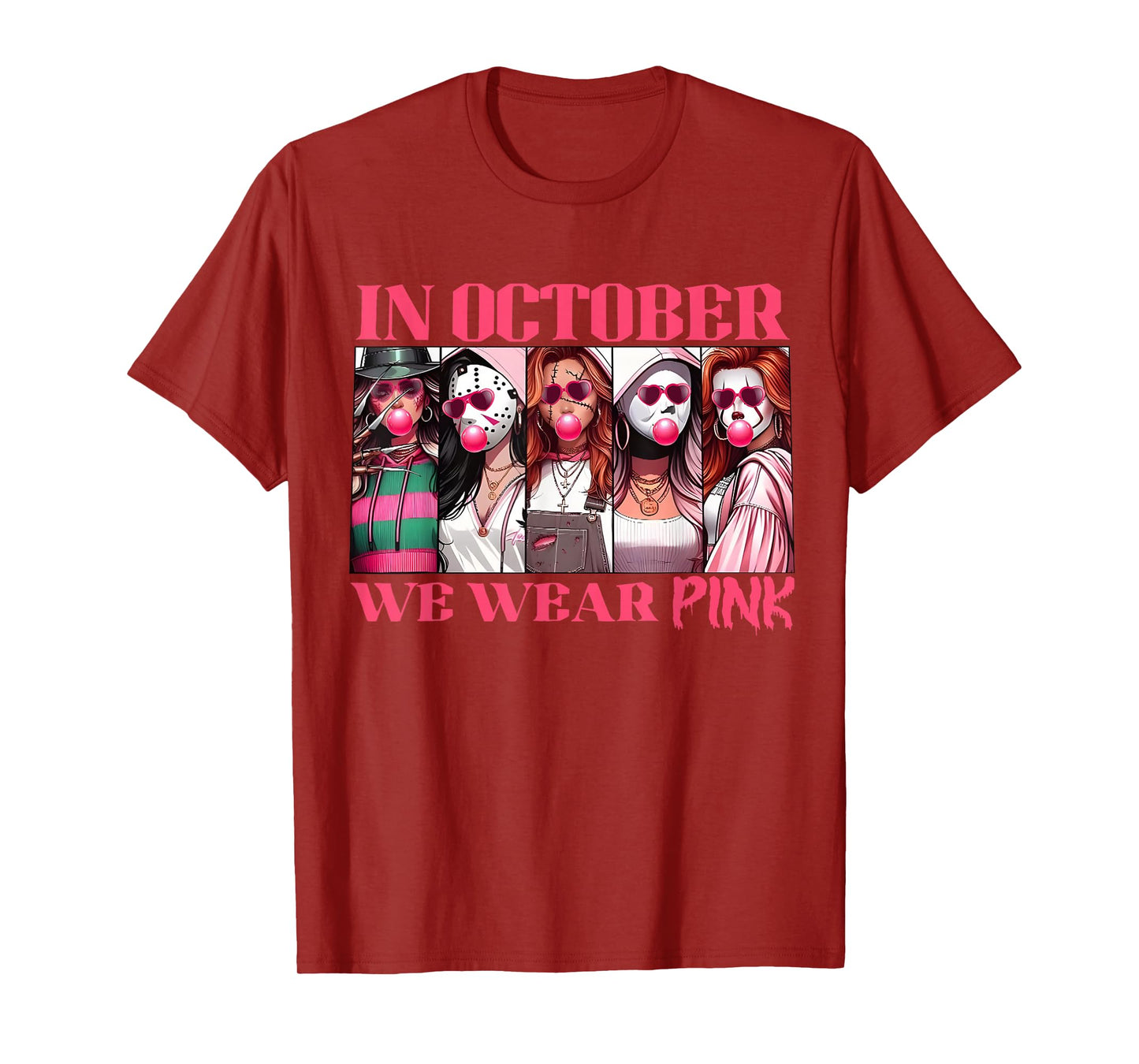 In October We Wear Pink Tee Breast Cancer Awareness Meme T-Shirt