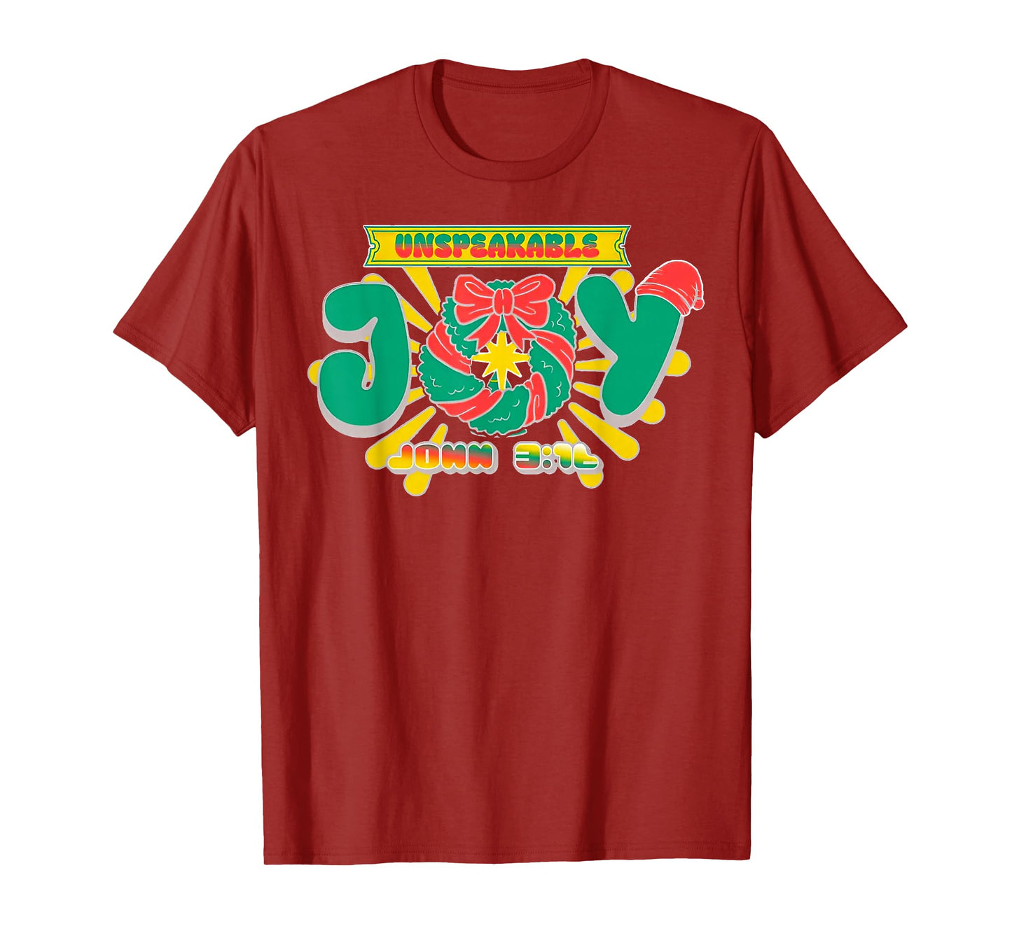 Retro Quote Unspeakable Funny Joy Christ Jesus T-Shirt