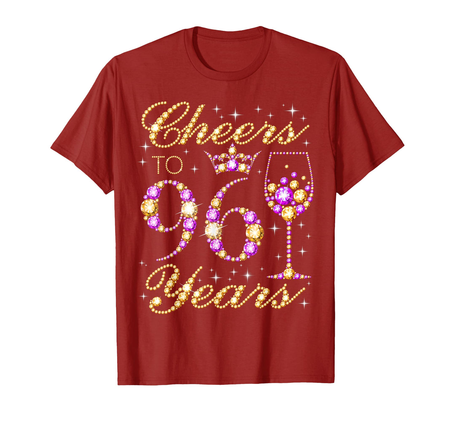 Cheers to 96 Years Old Queen 96th Birthday Party T-Shirt