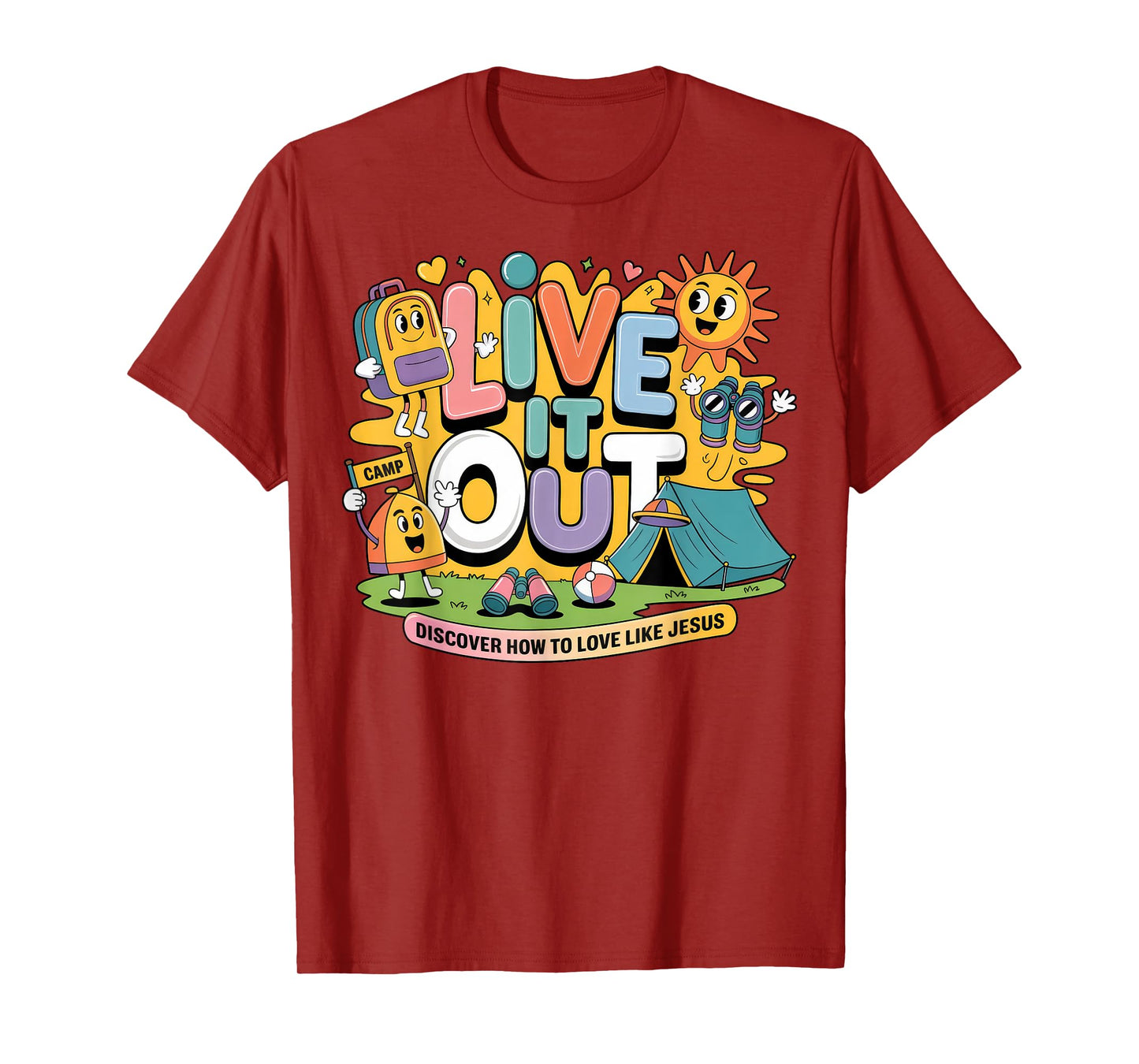 Live It Out Bible School Vbs 2025 Christian Youth Camp T-Shirt