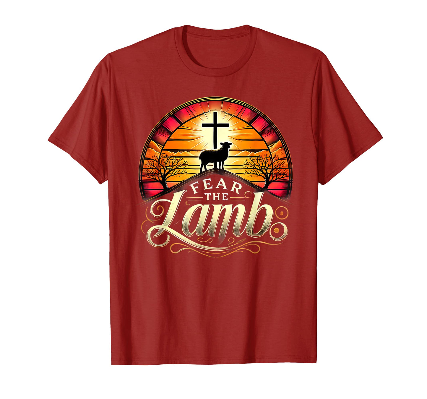 Fear the Lamb Cross Christian Gifts for Believers T-Shirt