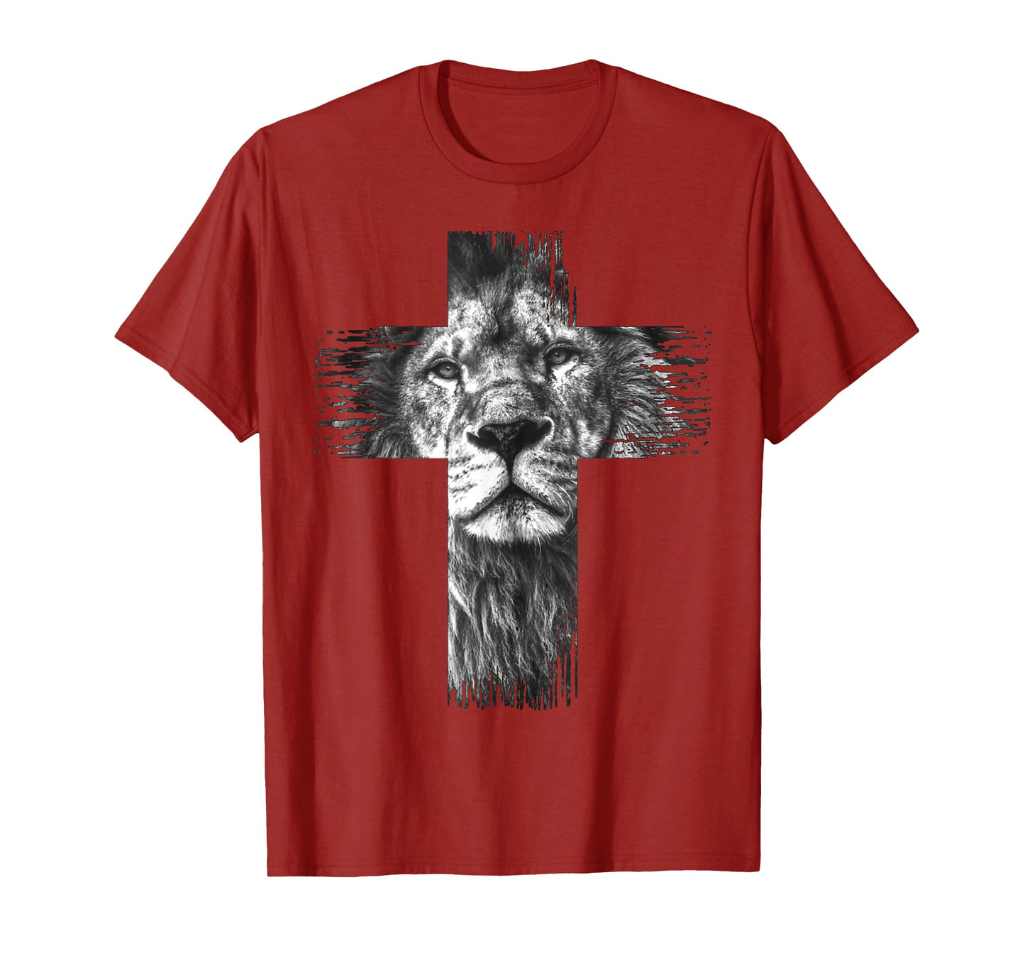 Christian Jesus Lion of Tribe Judah Cross Gift for Men Women T-Shirt
