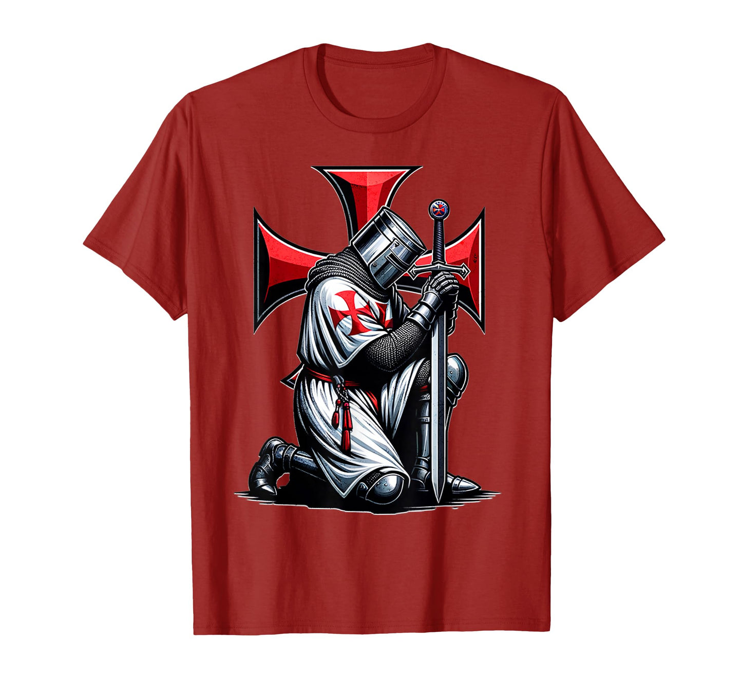 Knight Templar Cross Christian Warrior Crusader T-Shirt