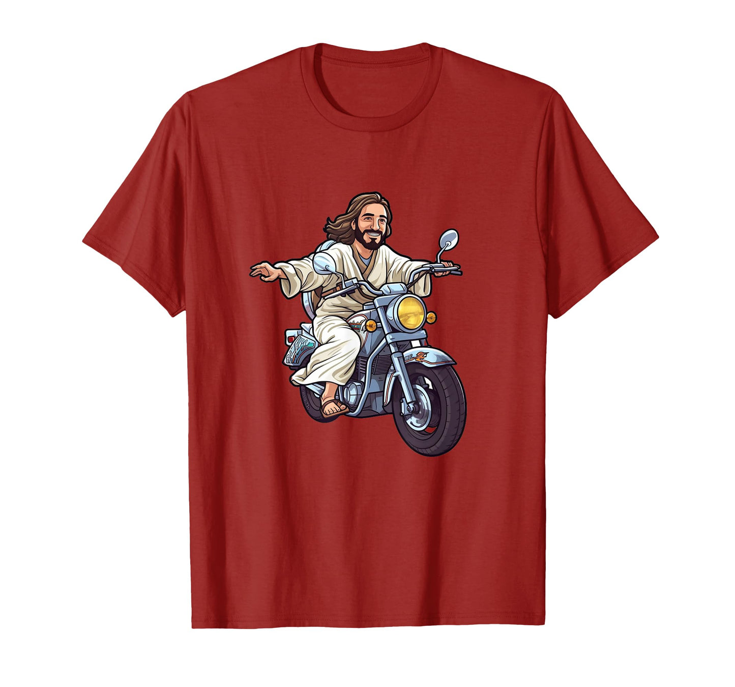 Funny Jesus Christ on a Bike God Fun Church Gift T-Shirt