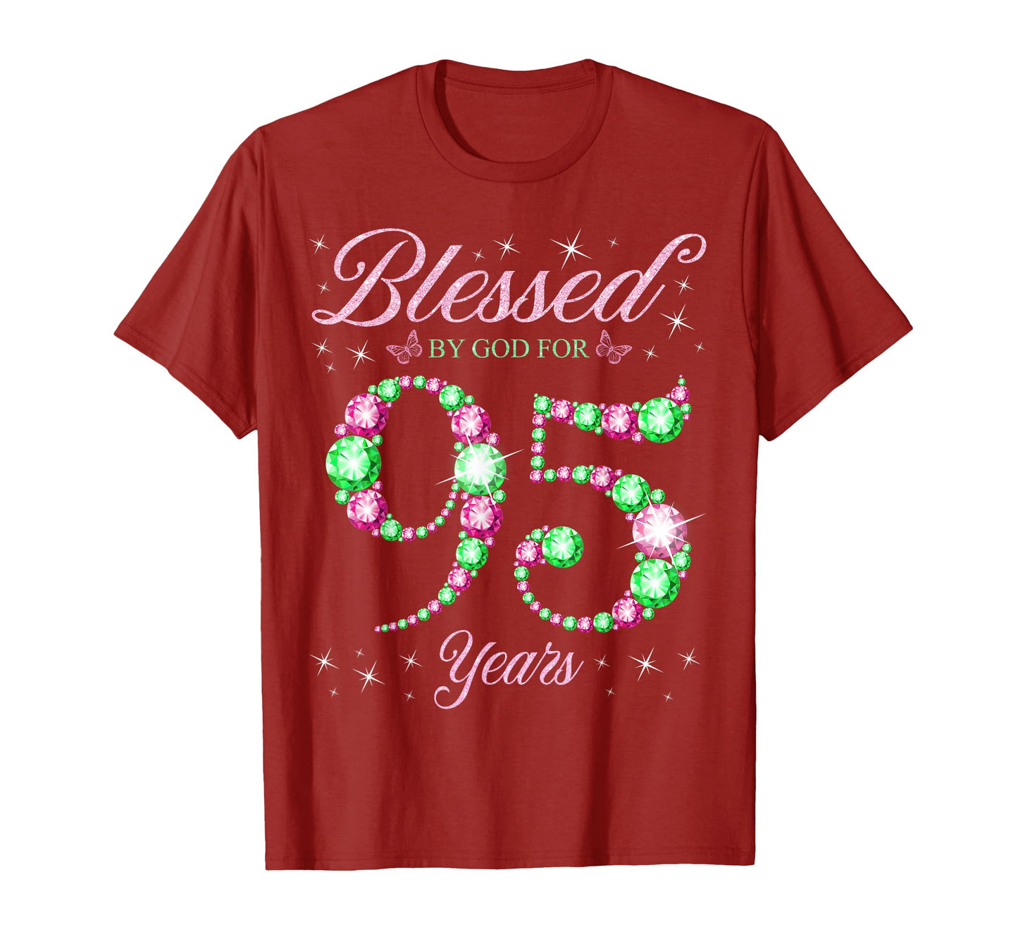 Blessed By God For 95 Years Old 95th Birthday B-Day Party T-Shirt