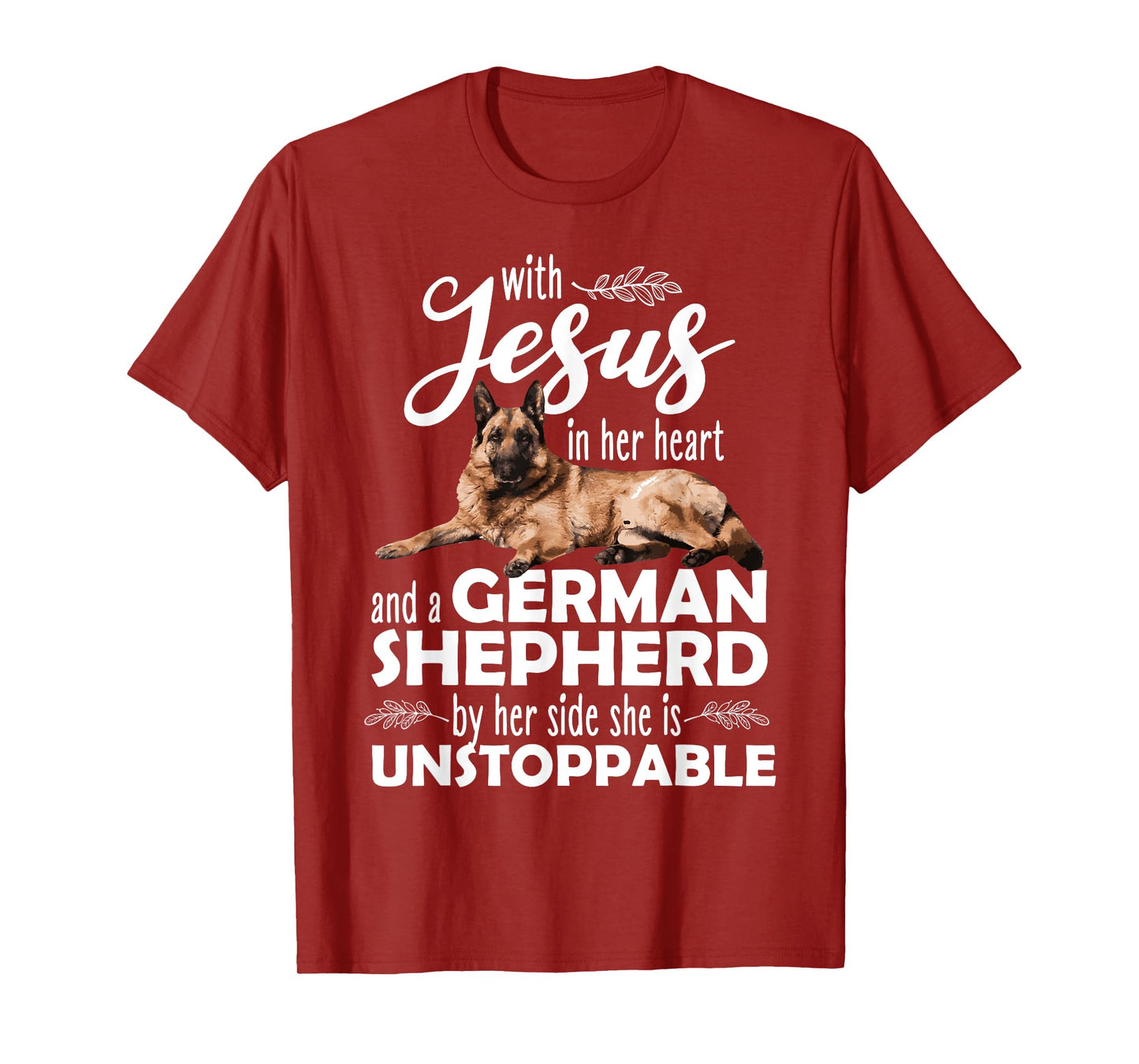 Funny German Shepherd Art For Women Girls Kids Dog Lover T-Shirt