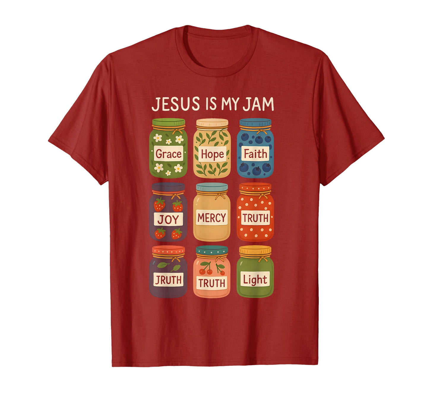 Jesus Is My Jam Christian Faith Religious Bible Verse God T-Shirt