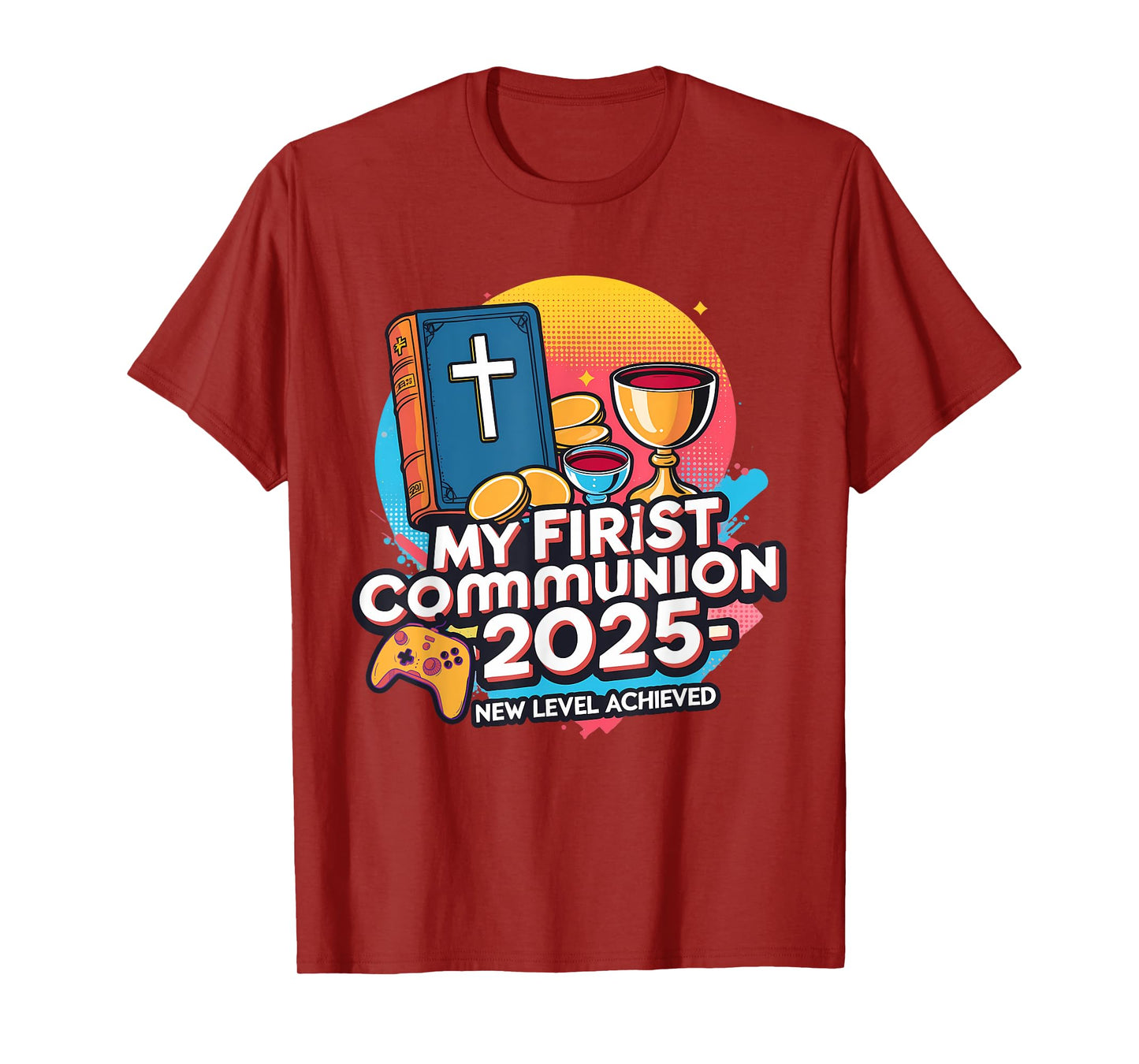My 1st First Communion 2025 Video Game Controller Boys Girls T-Shirt