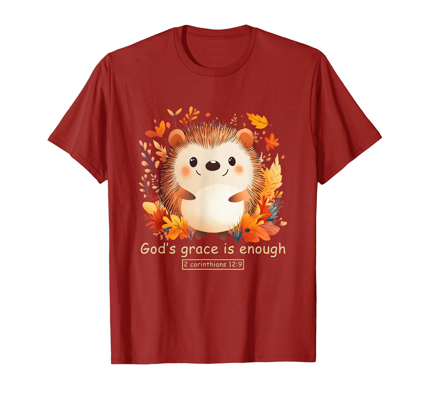 God's Grace Is Enough Hedgehog Bible Verse T-Shirt
