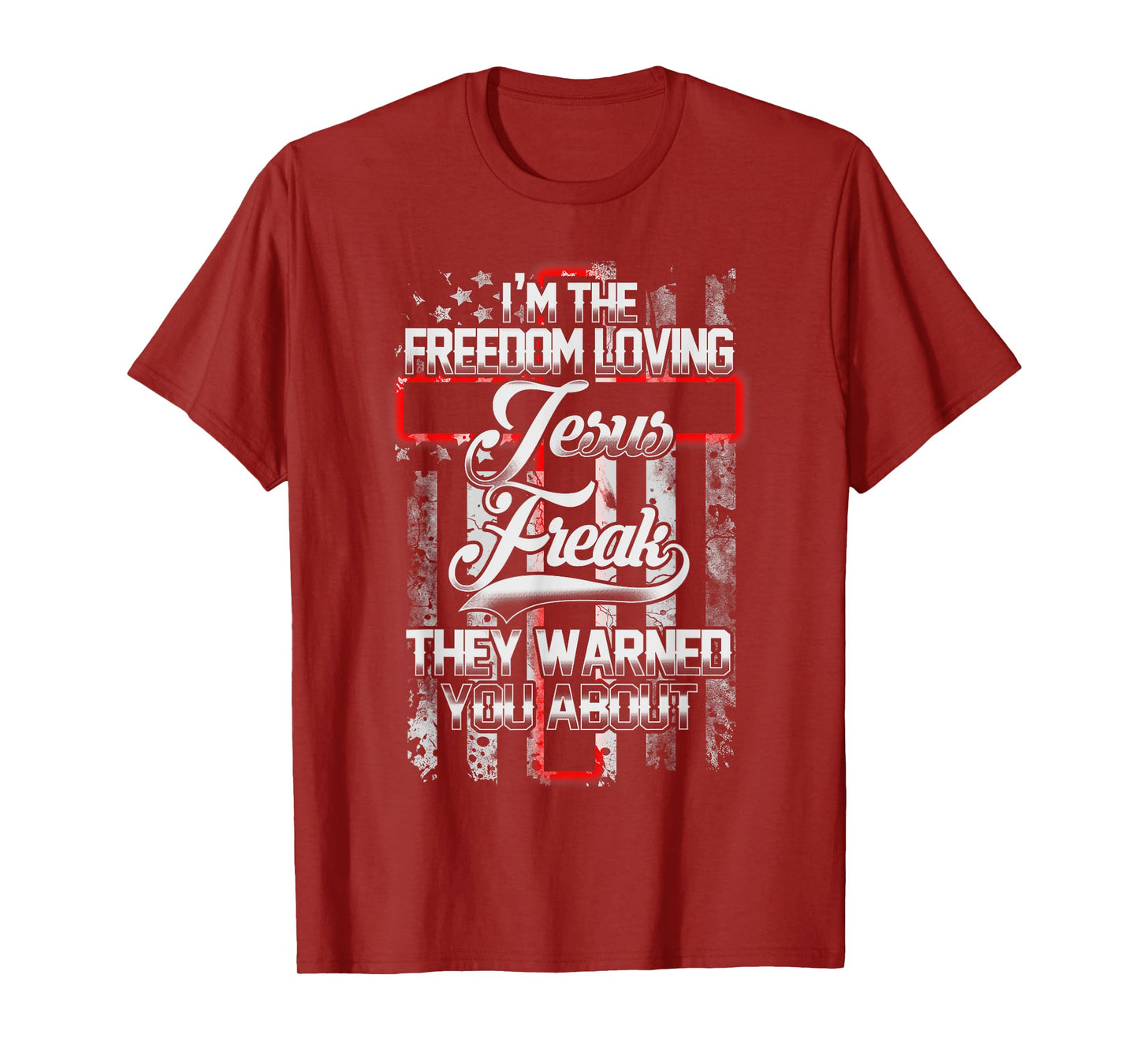 Freedom Loving American Jesus Freak Bible T-Shirt
