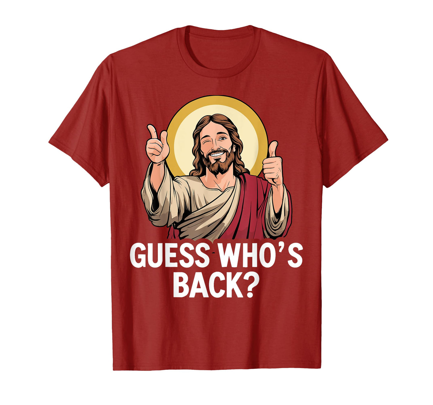 Guess whos back jesus for funny religious christian easter T-Shirt