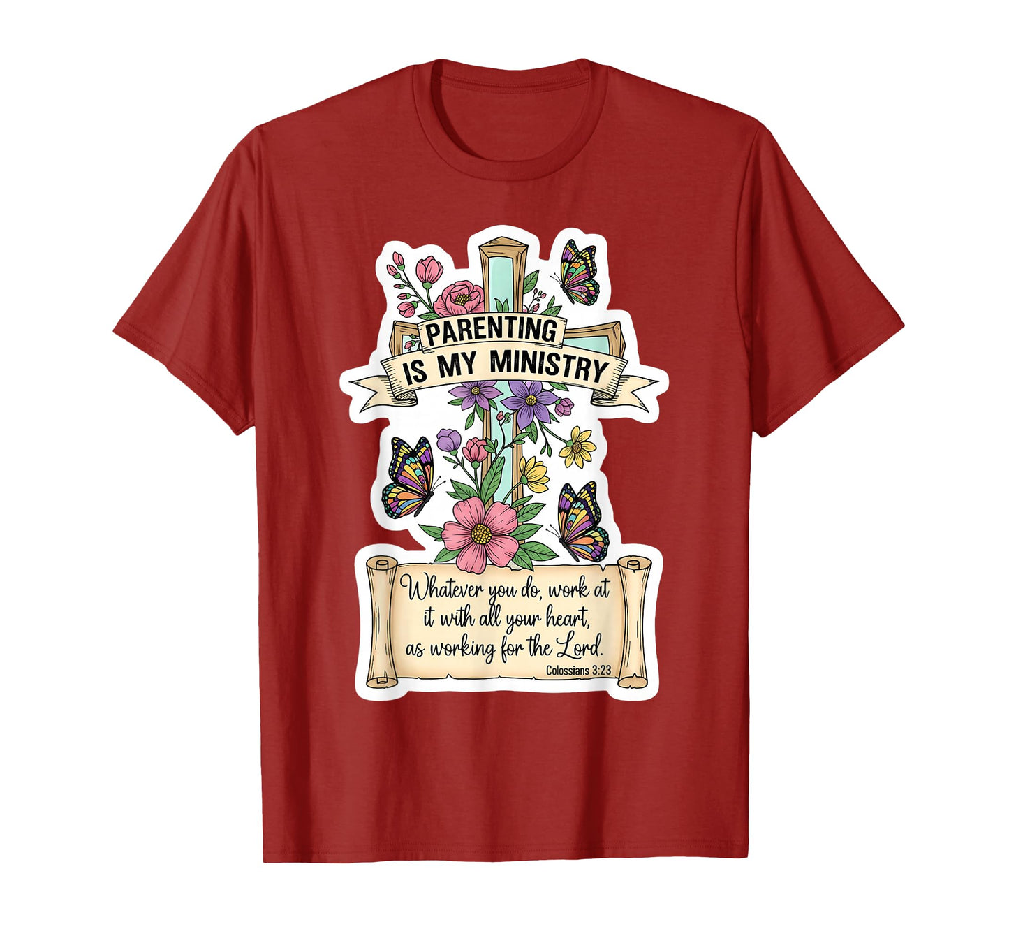 Christian Parenting is My Ministry Mother's Day Mom Mum Mama T-Shirt