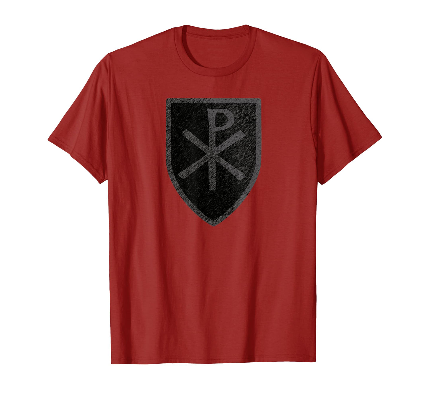 Chi Rho Christian Jesus Christ Symbol Shield Crest T-Shirt