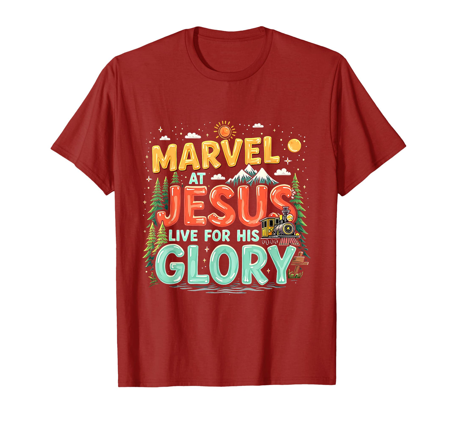 True North Christian Camp VBS 2025 His Glory Junction Train T-Shirt