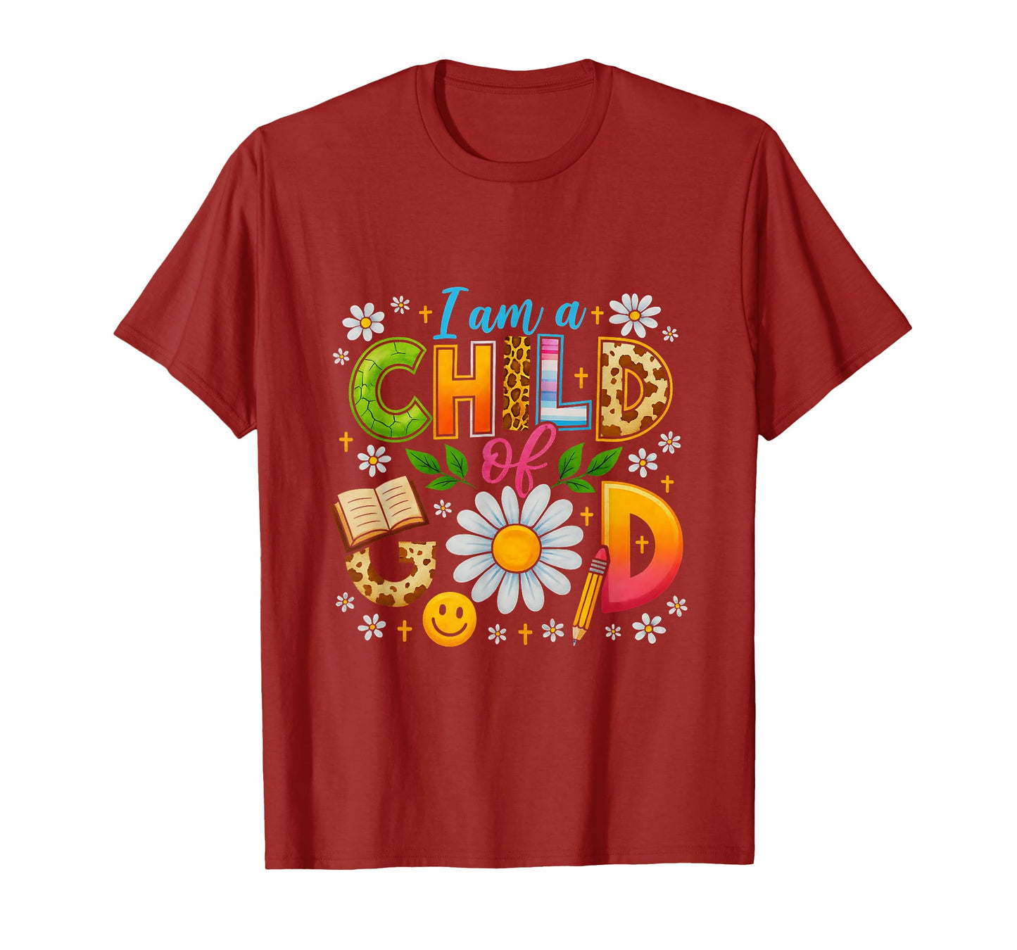 Faith Kids I Am A Child Of God Christian Retro Jesus T-Shirt