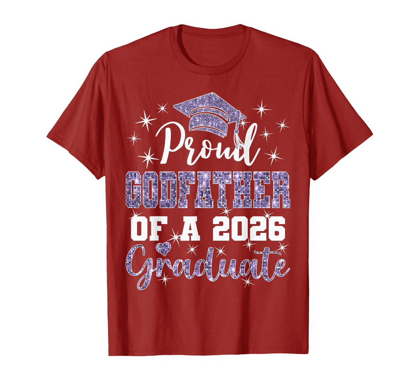 Super Proud Godfather of 2026 Graduate Graduation Family T-Shirt