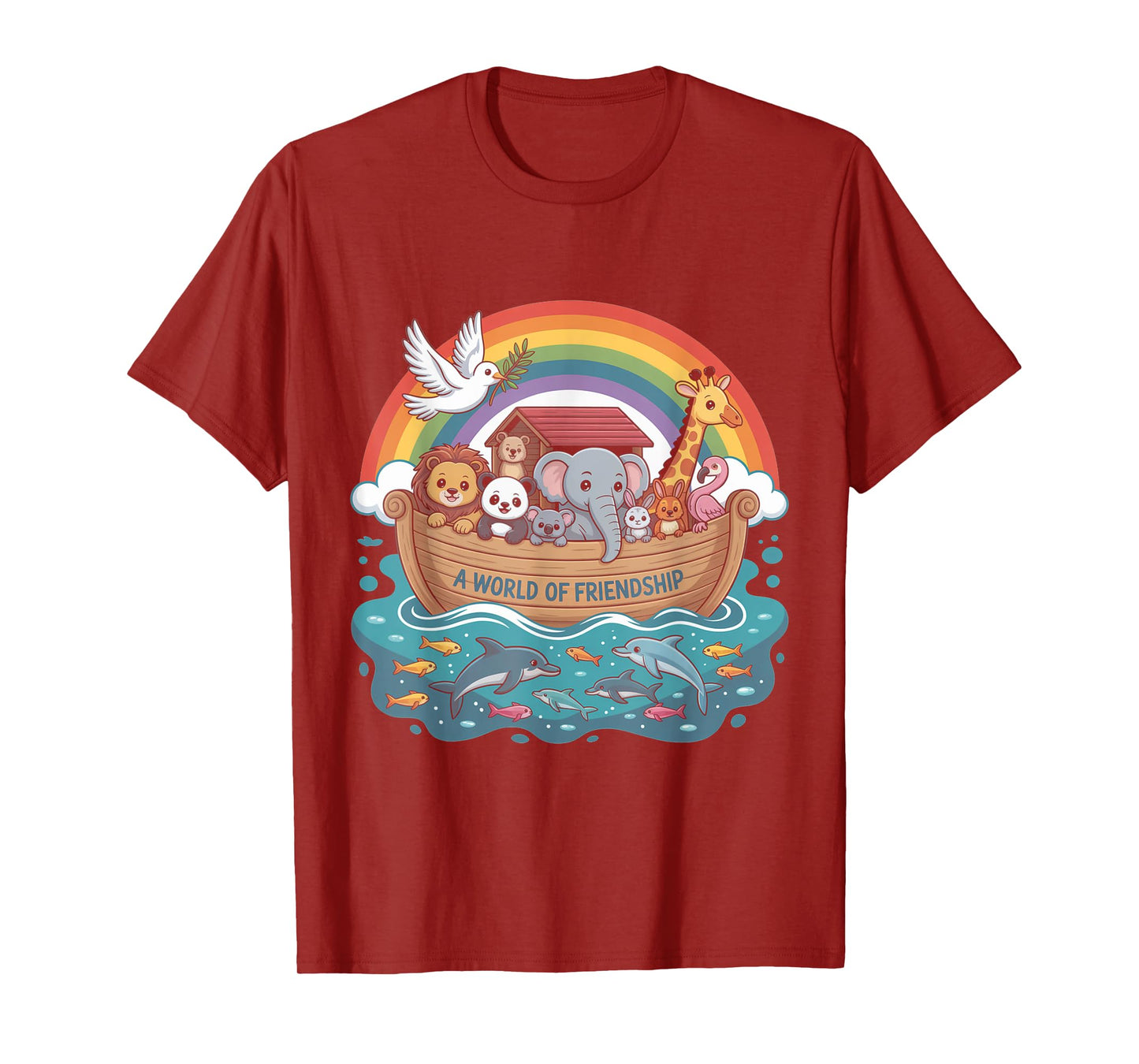 A World of Friendship Cute Noah’s Ark Tee T-Shirt