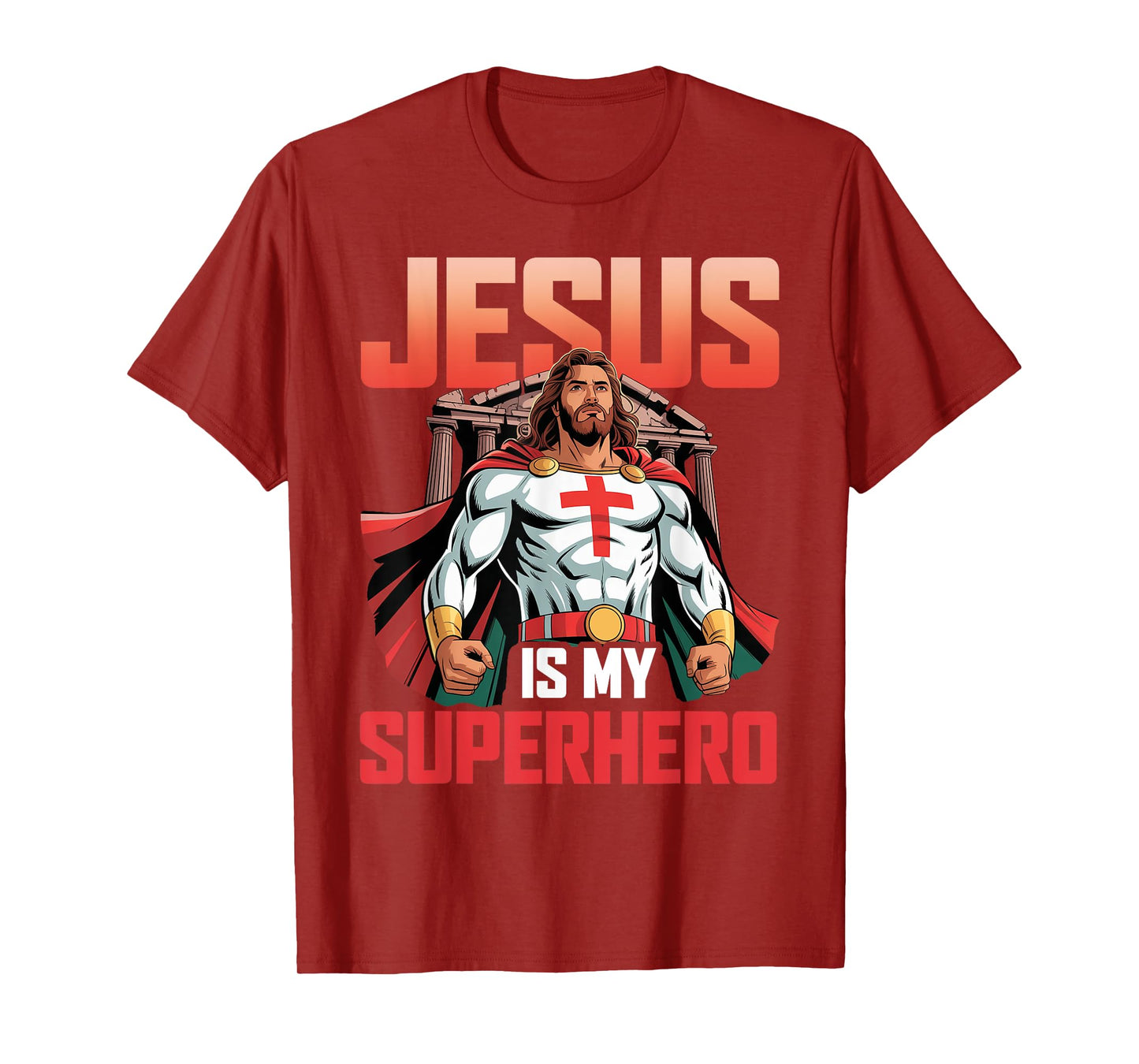 Jesus is My Superhero Fun Christian Religious T-Shirt