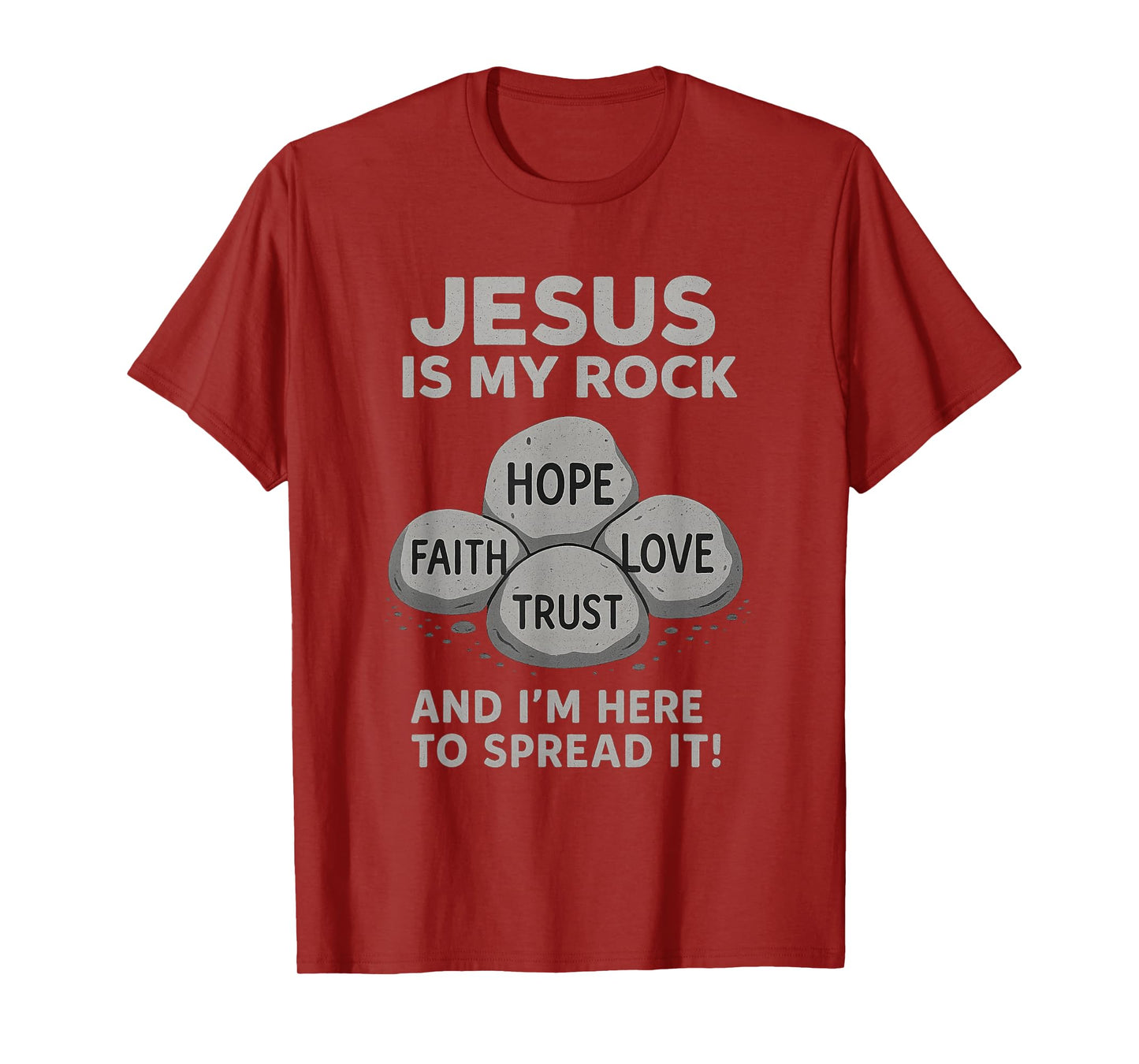 Jesus is My Rock Christian Faith Bible Verse Shirt T-Shirt