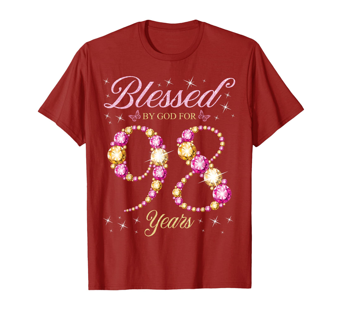 Blessed By God For 98 Years Old 98th Birthday Party T-Shirt
