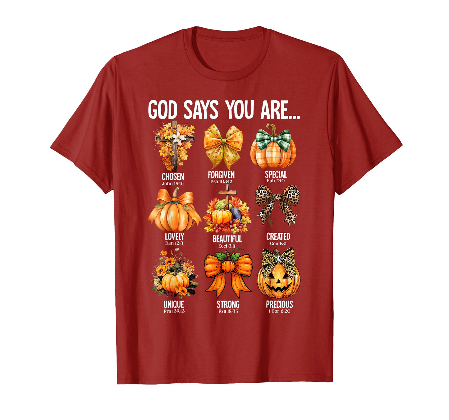 God Says Thanksgiving Coquette Bow Pumpkin Fall Vibes Autumn T-Shirt