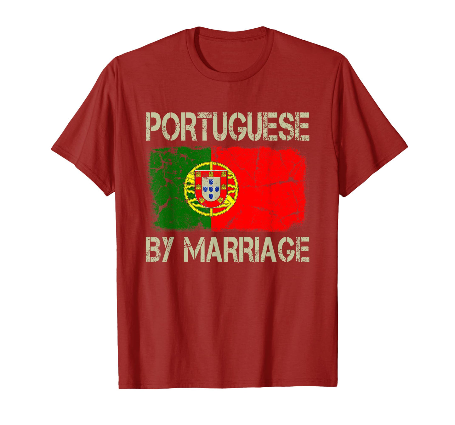 Portuguese By Marriage Portugal Flag Funny Husband Wife T-Shirt