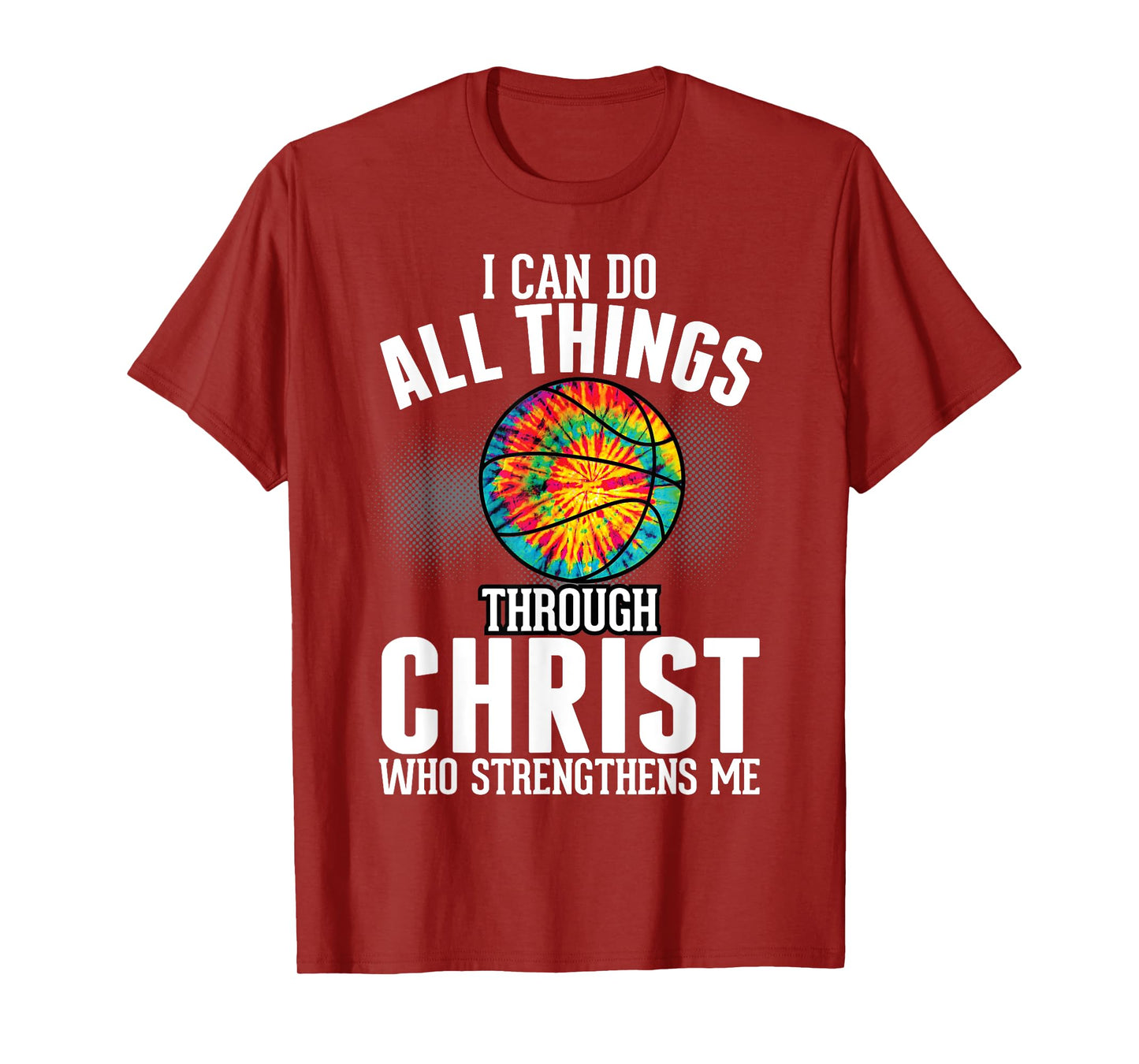 Christian Basketball Fun Men Boys Kids Religious Bible Verse T-Shirt