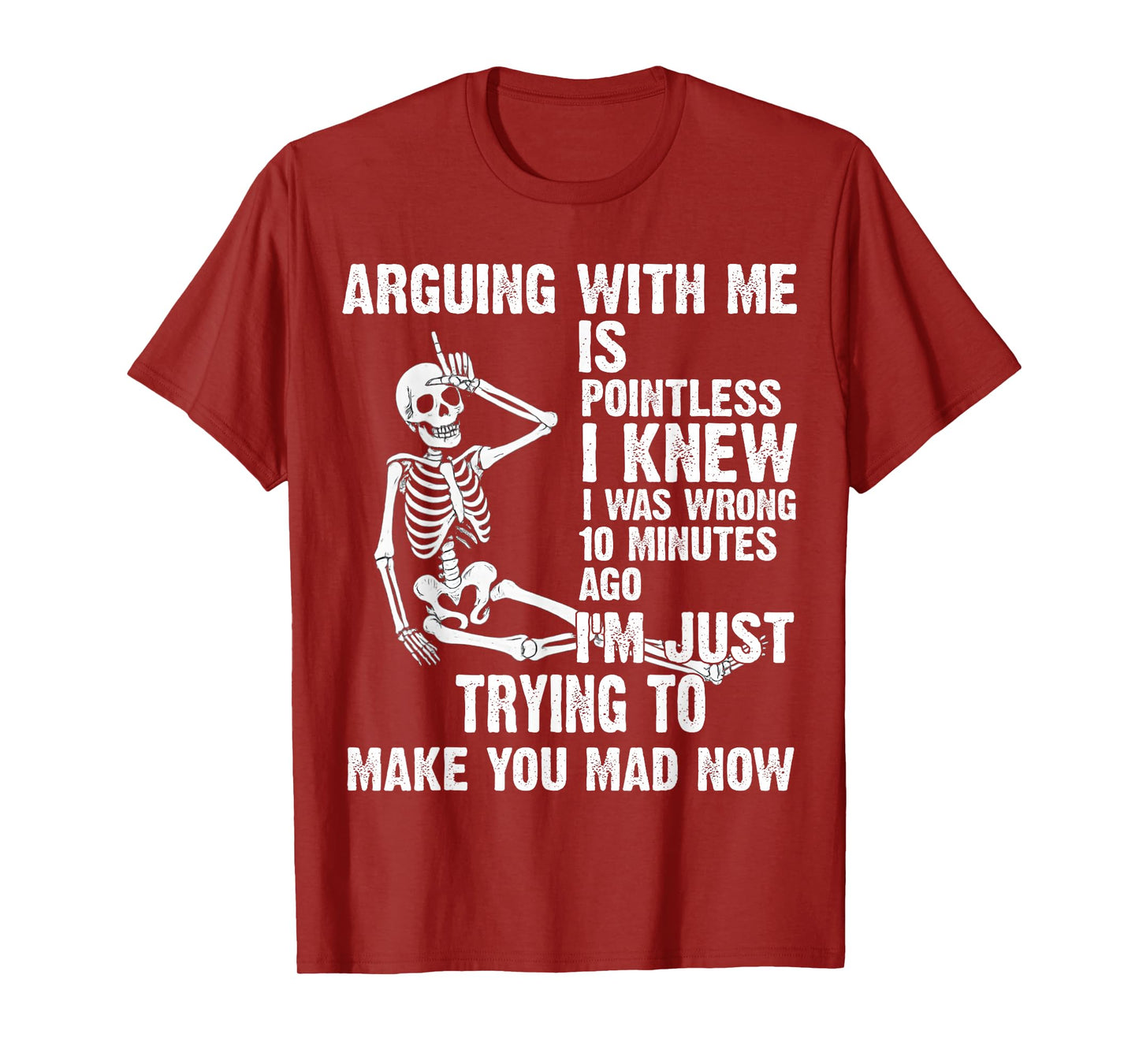 arguing with me is pointless i knew i was wrong 10 minutes T-Shirt