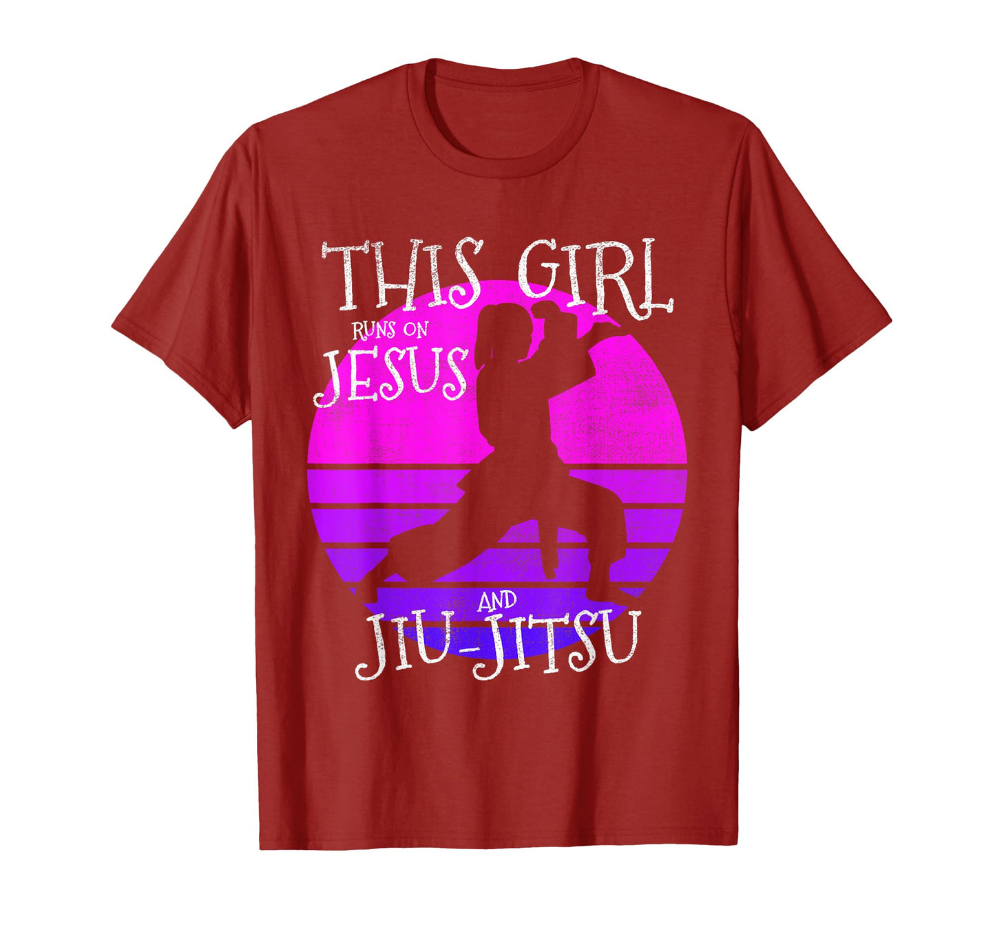 This girl runs on Jesus and Jiu Jitsu shirt T-Shirt