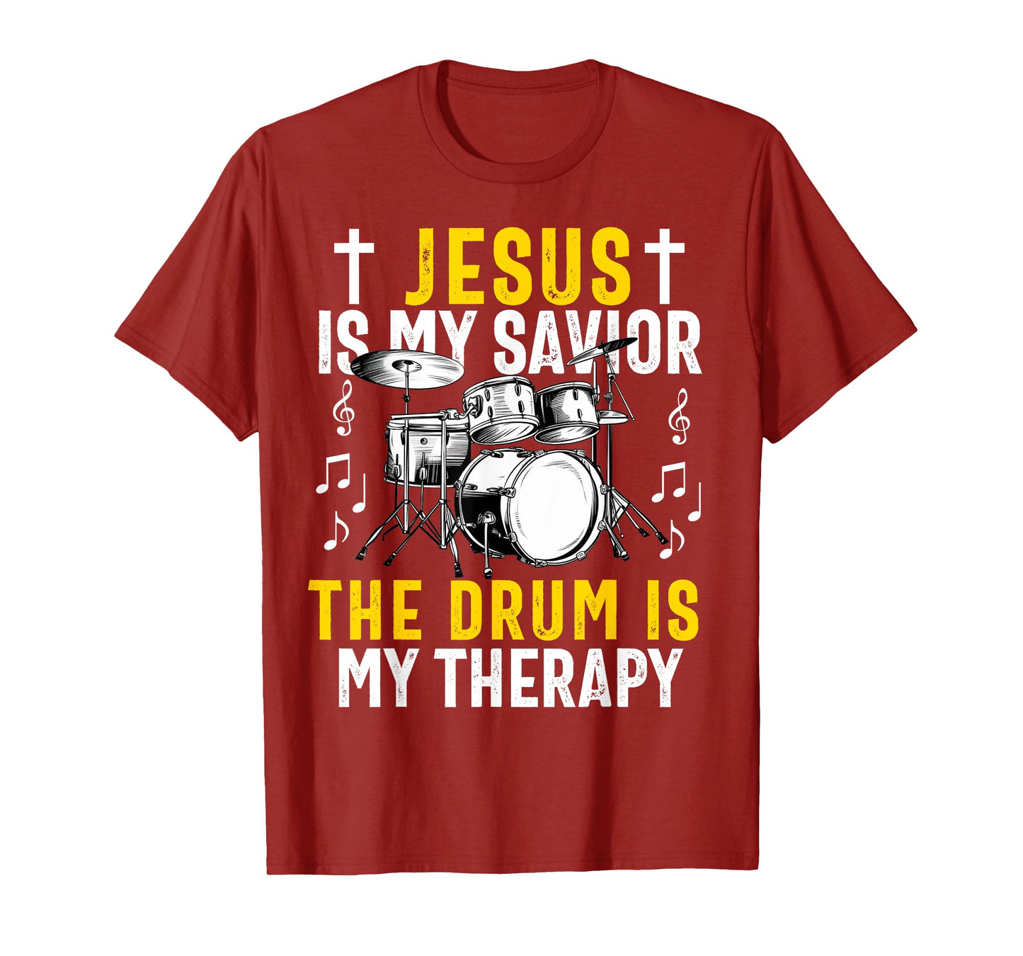 Christian Drummer Drum Player Stick Men Jesus Worship Music T-Shirt