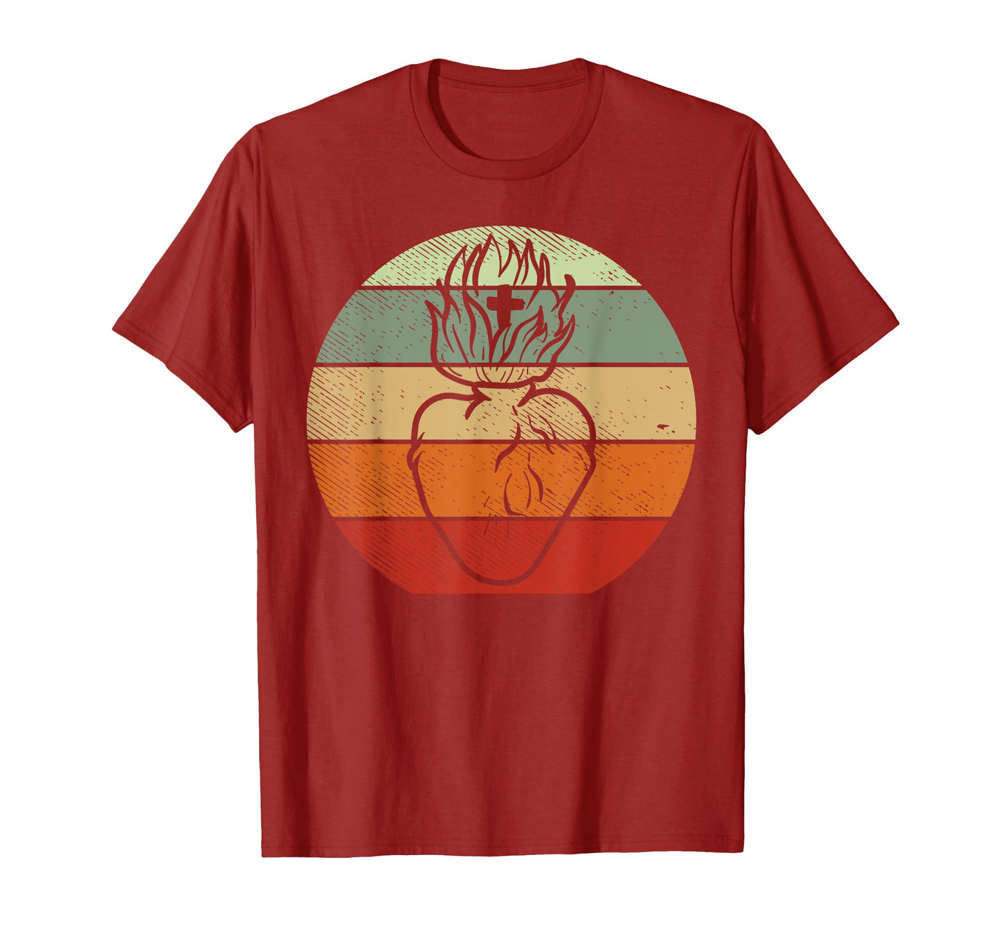 Heart Jesus Sacred God Religious Catholic Christian Gift T-Shirt