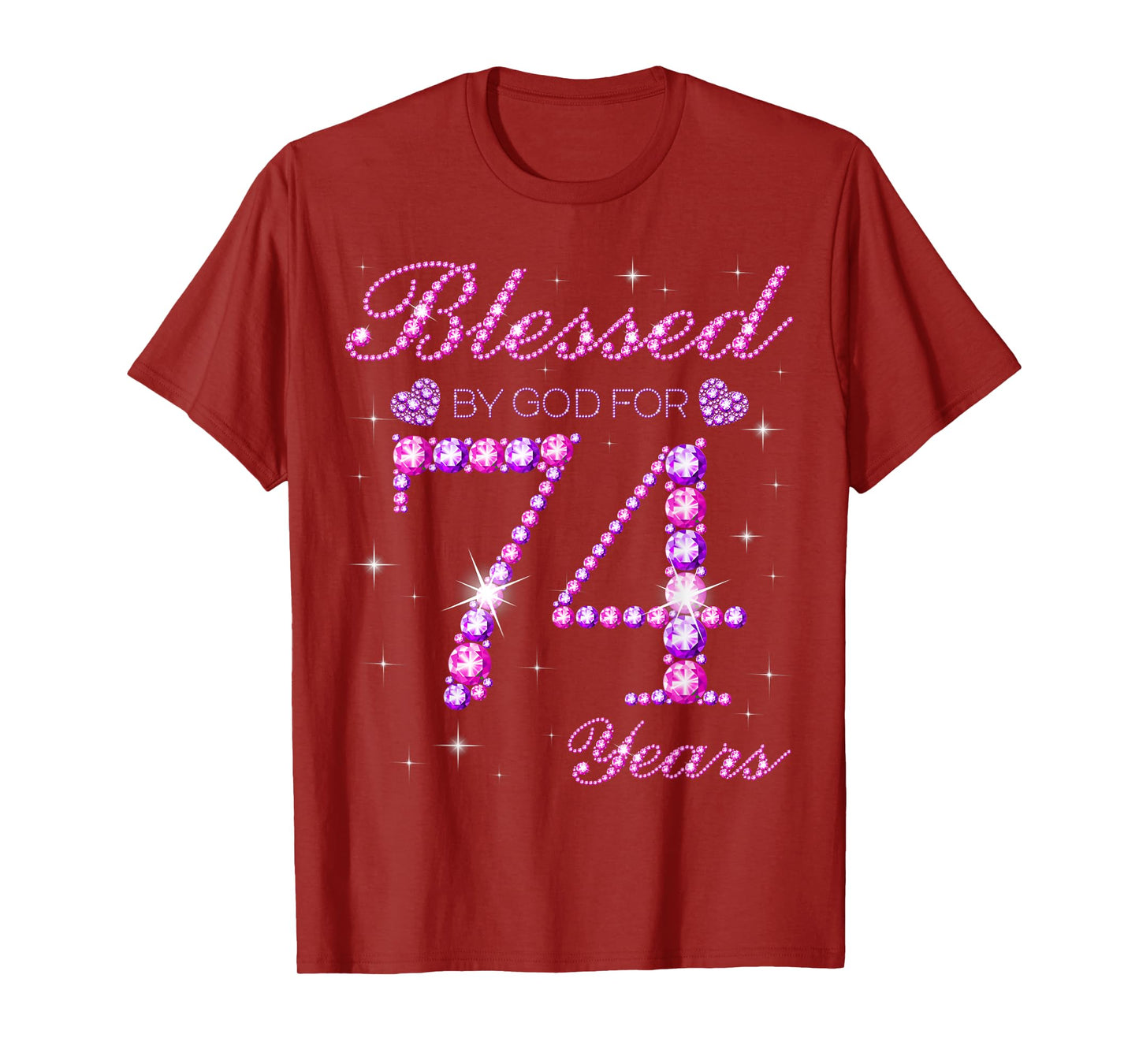 Blessed by God for 74 Years Old 74th Birthday Party T-Shirt