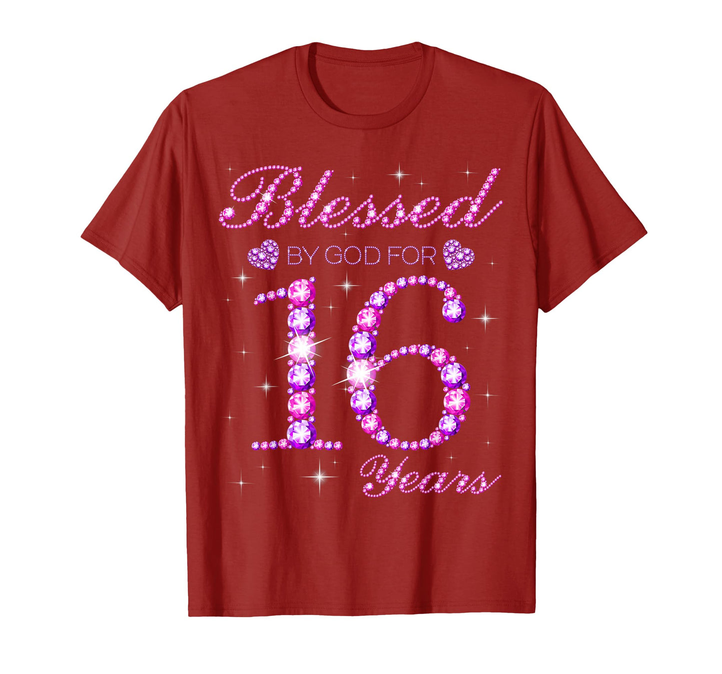 Blessed by God for 16 Years Old 16th Birthday Party T-Shirt
