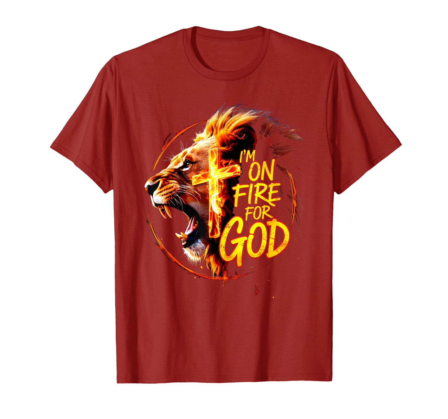 I'm On Fire For God Faith Prayer Grace Praise Bible T-Shirt