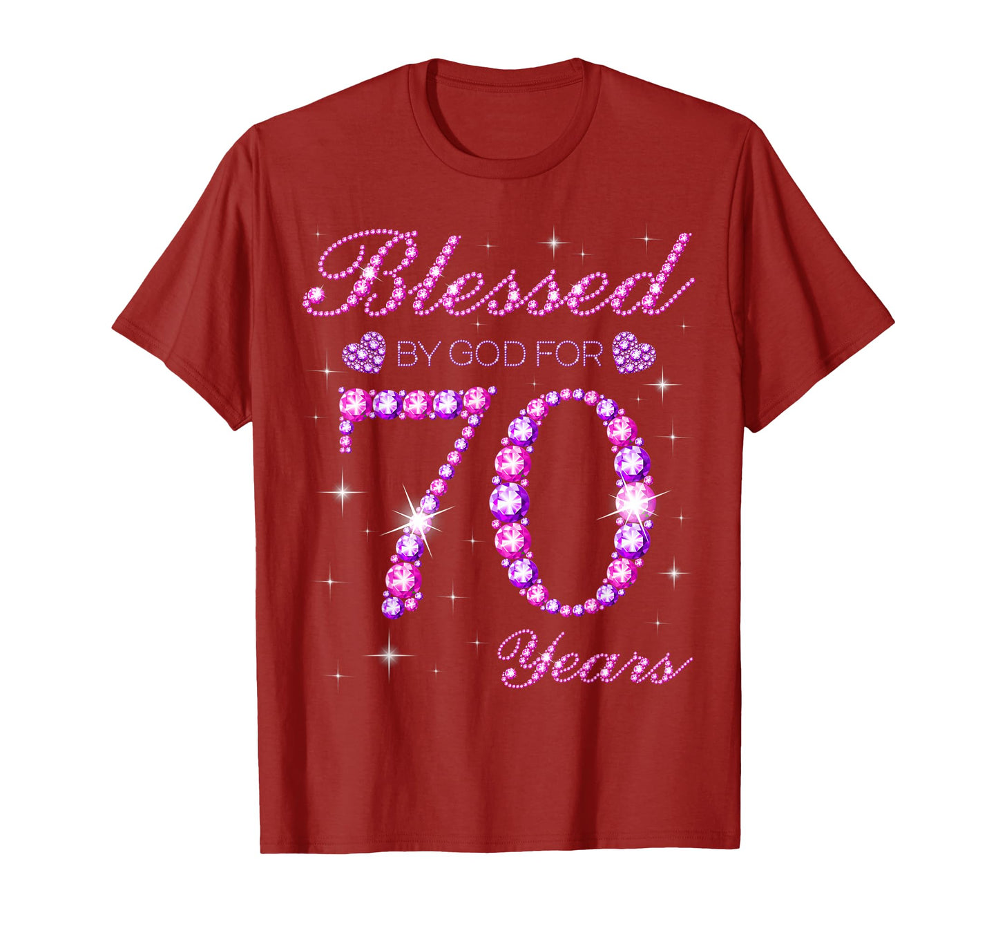 Blessed by God for 70 Years Old 70th Birthday Party T-Shirt