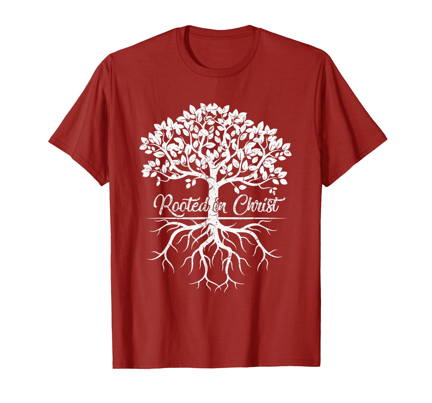 Cool Rooted in Christ Shirt Christian Faith Gift Bible Verse T-Shirt